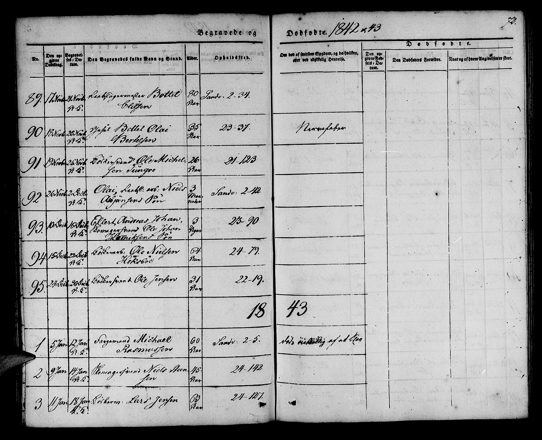 Korskirken sokneprestembete, SAB/A-76101/H/Haa/L0043: Parish register (official) no. E 1, 1834-1848, p. 72