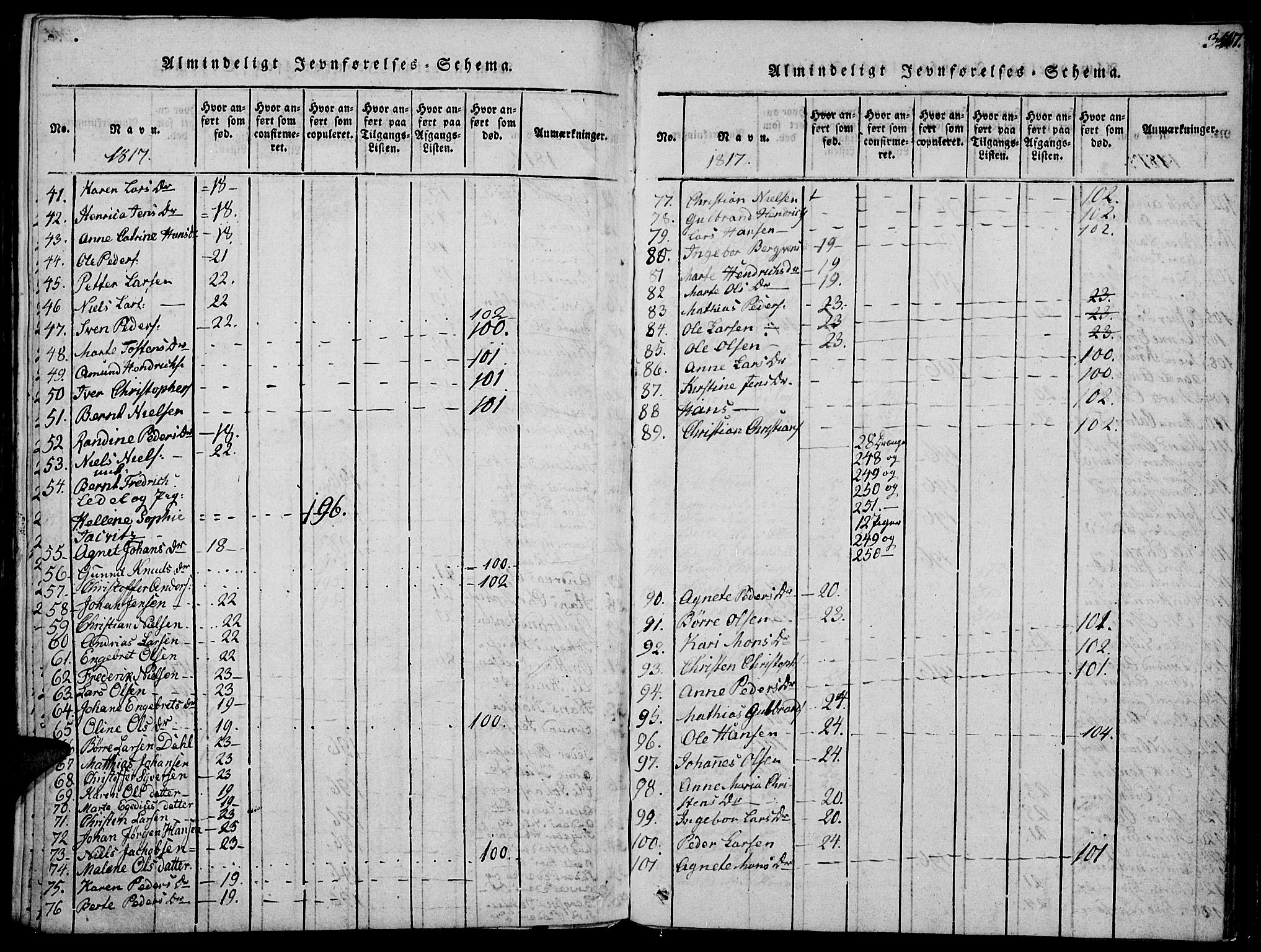 Biri prestekontor, SAH/PREST-096/H/Ha/Haa/L0003: Parish register (official) no. 3, 1814-1828, p. 347