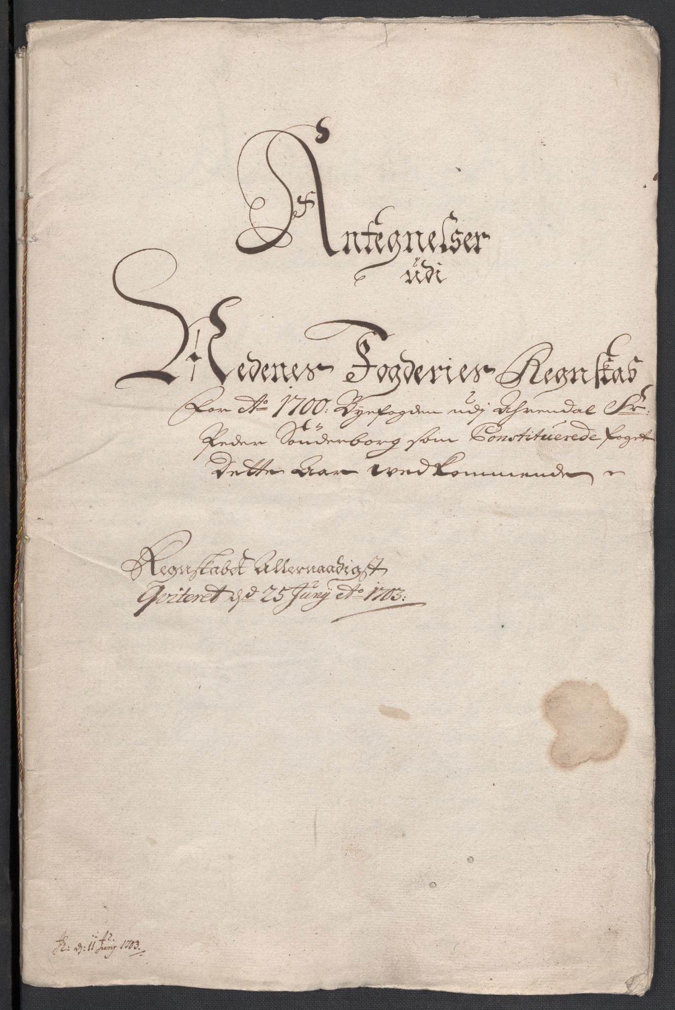 Rentekammeret inntil 1814, Reviderte regnskaper, Fogderegnskap, AV/RA-EA-4092/R39/L2315: Fogderegnskap Nedenes, 1700-1701, p. 167