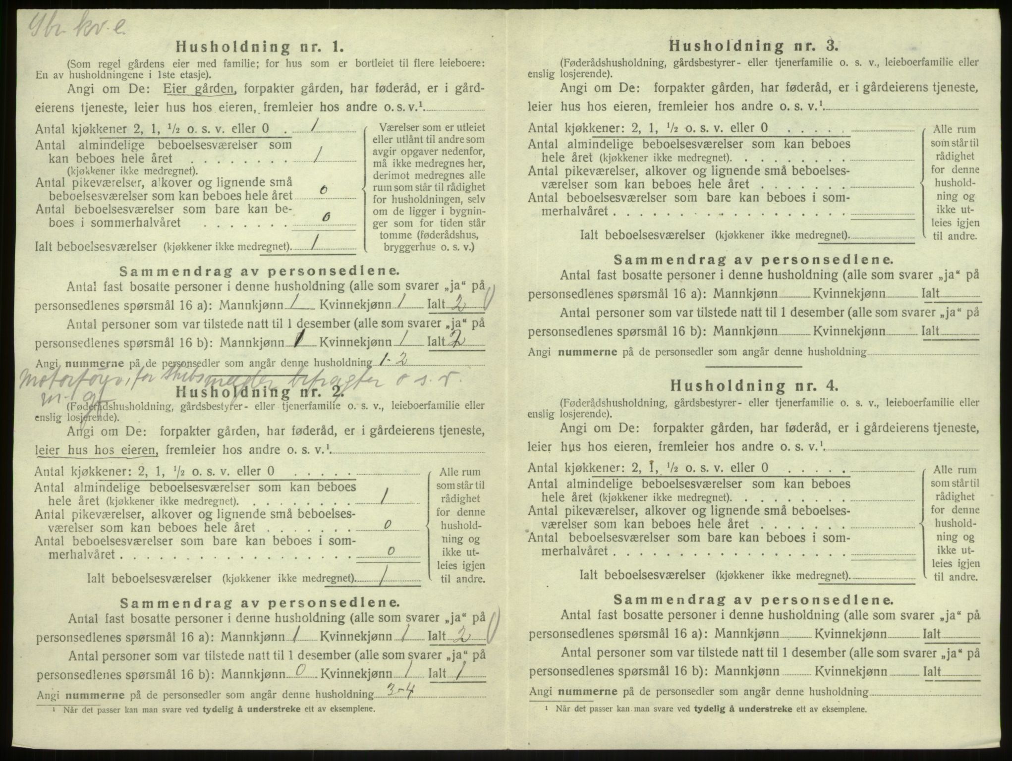 SAB, 1920 census for Austrheim, 1920, p. 415