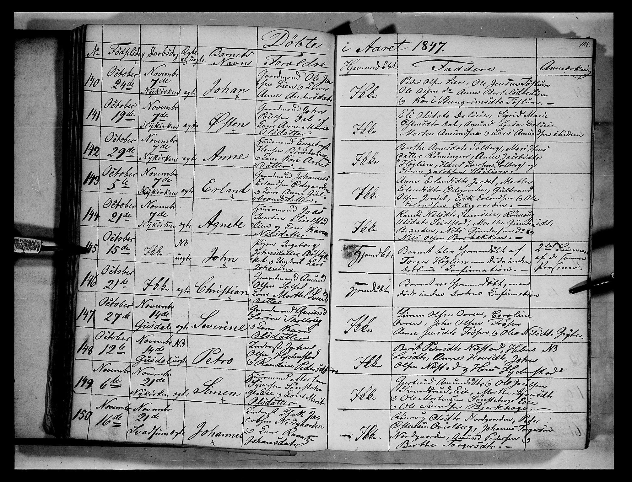 Gausdal prestekontor, AV/SAH-PREST-090/H/Ha/Haa/L0007: Parish register (official) no. 7, 1840-1850, p. 108