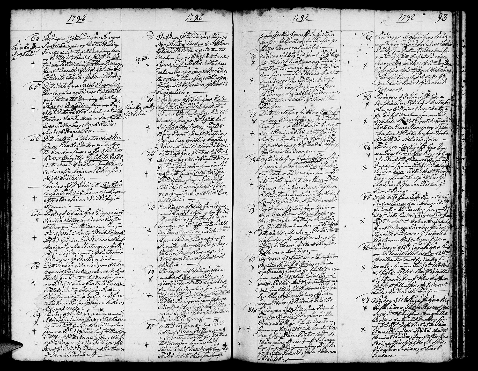 Nykirken Sokneprestembete, AV/SAB-A-77101/H/Haa/L0005: Parish register (official) no. A 5, 1775-1808, p. 93