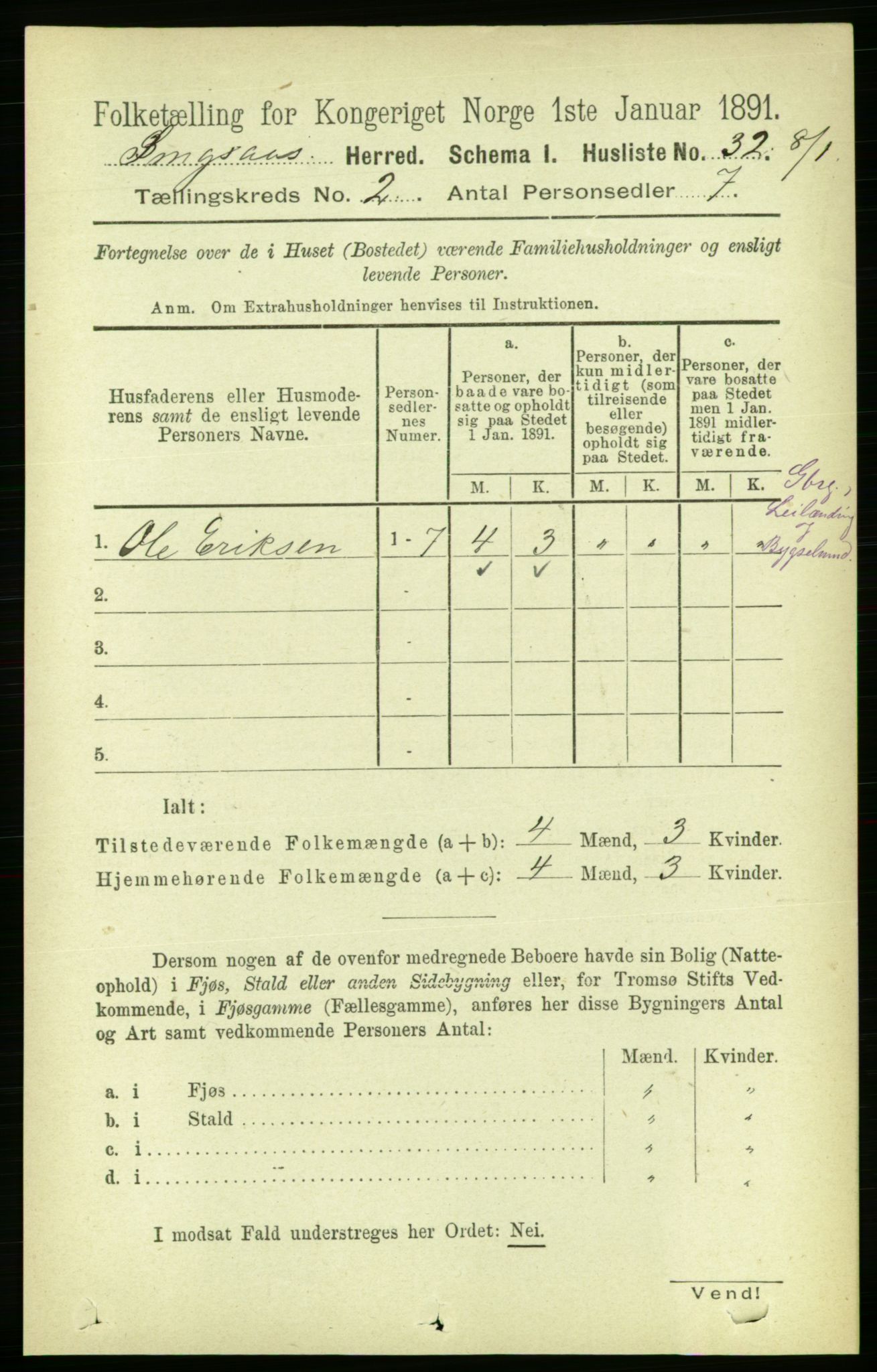 RA, 1891 census for 1646 Singsås, 1891, p. 213