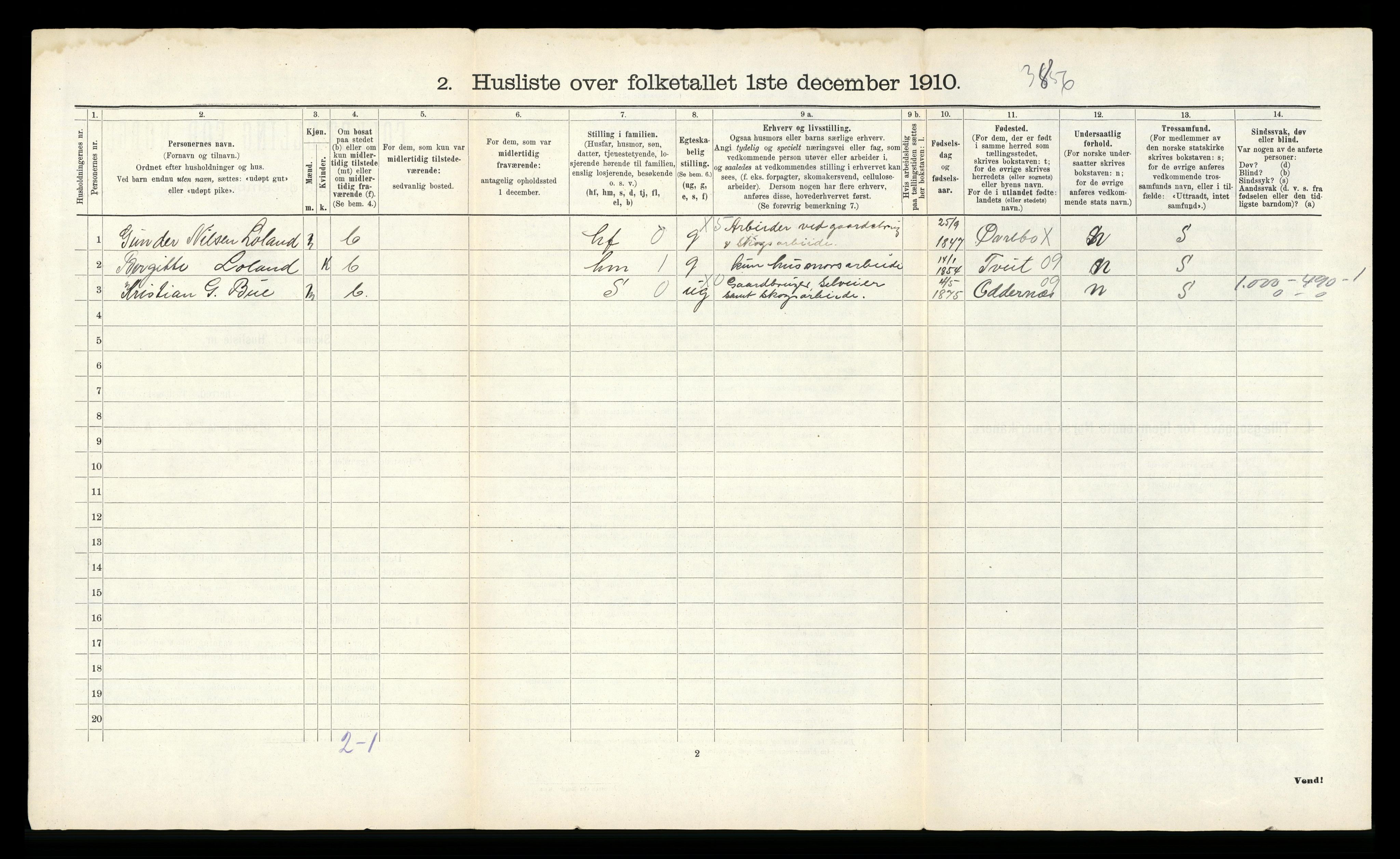 RA, 1910 census for Øvrebø, 1910, p. 30