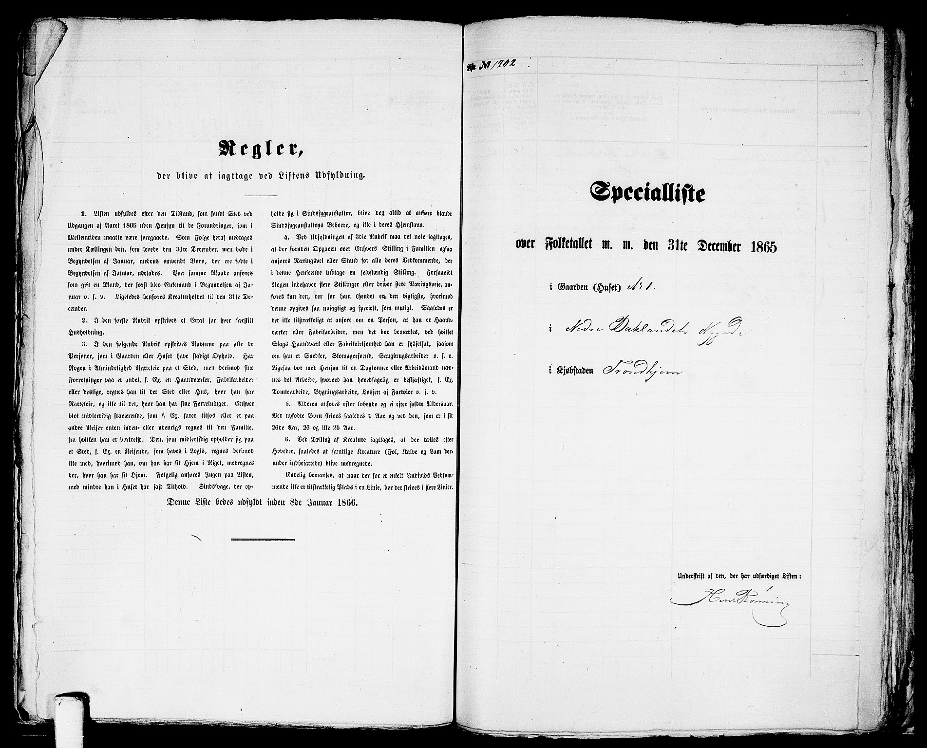 RA, 1865 census for Trondheim, 1865, p. 2500