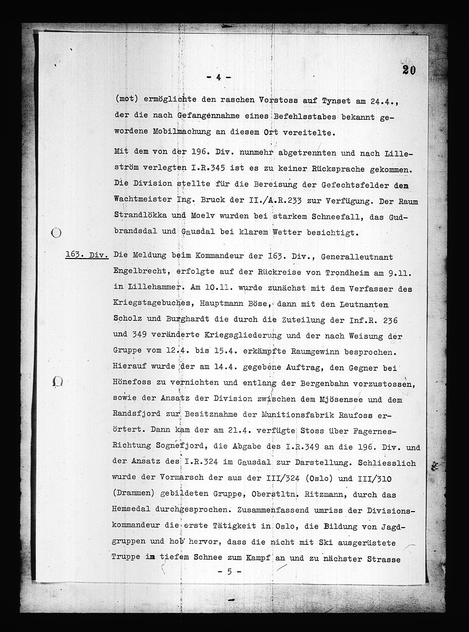 Documents Section, AV/RA-RAFA-2200/V/L0084: Amerikansk mikrofilm "Captured German Documents".
Box No. 723.  FKA jnr. 615/1954., 1940, p. 125