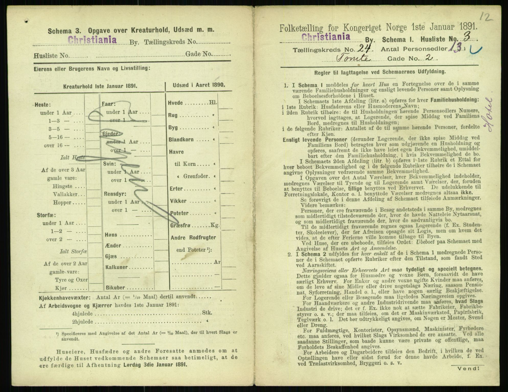 RA, 1891 census for 0301 Kristiania, 1891, p. 11530