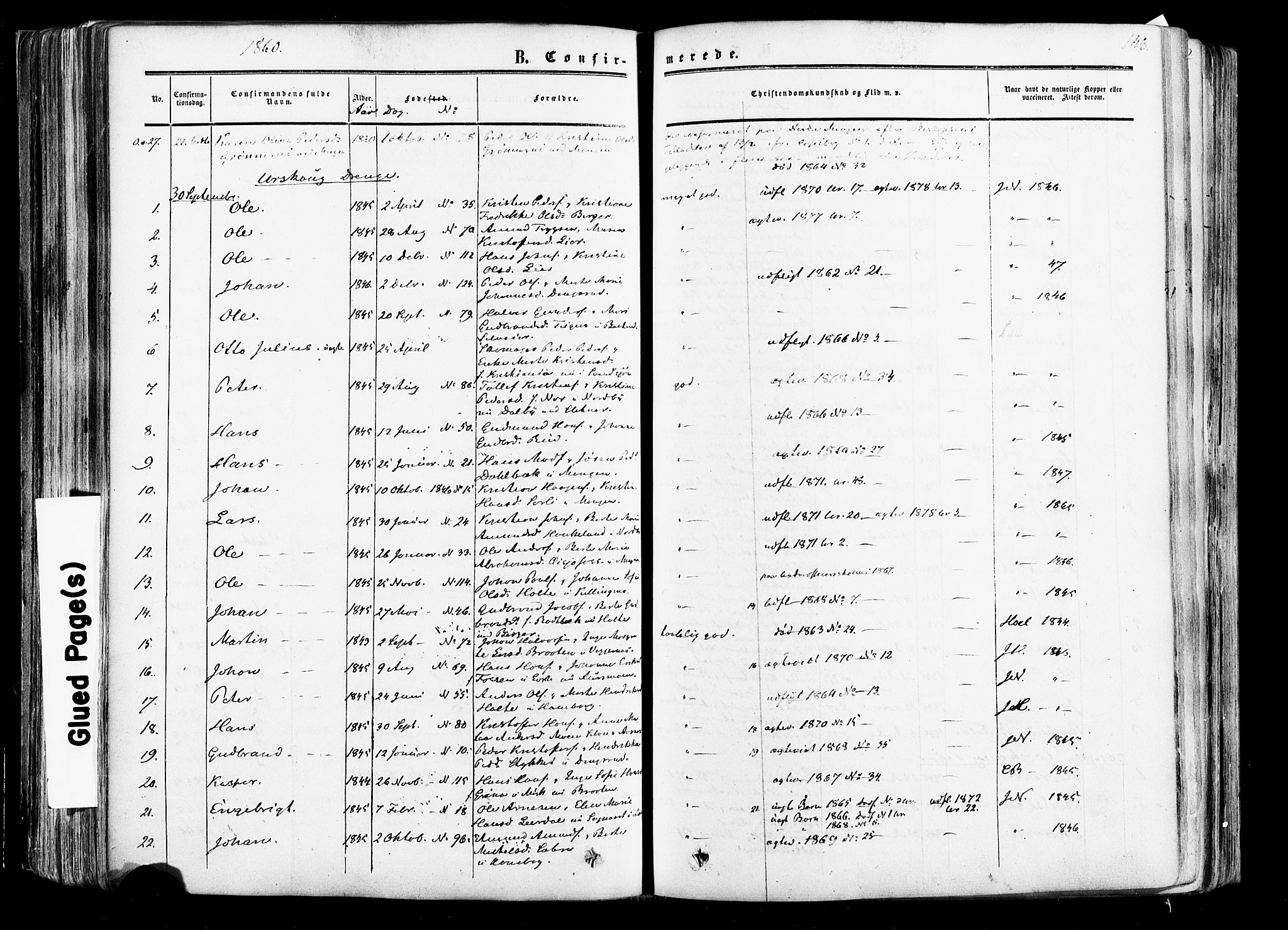 Aurskog prestekontor Kirkebøker, SAO/A-10304a/F/Fa/L0007: Parish register (official) no. I 7, 1854-1877, p. 146