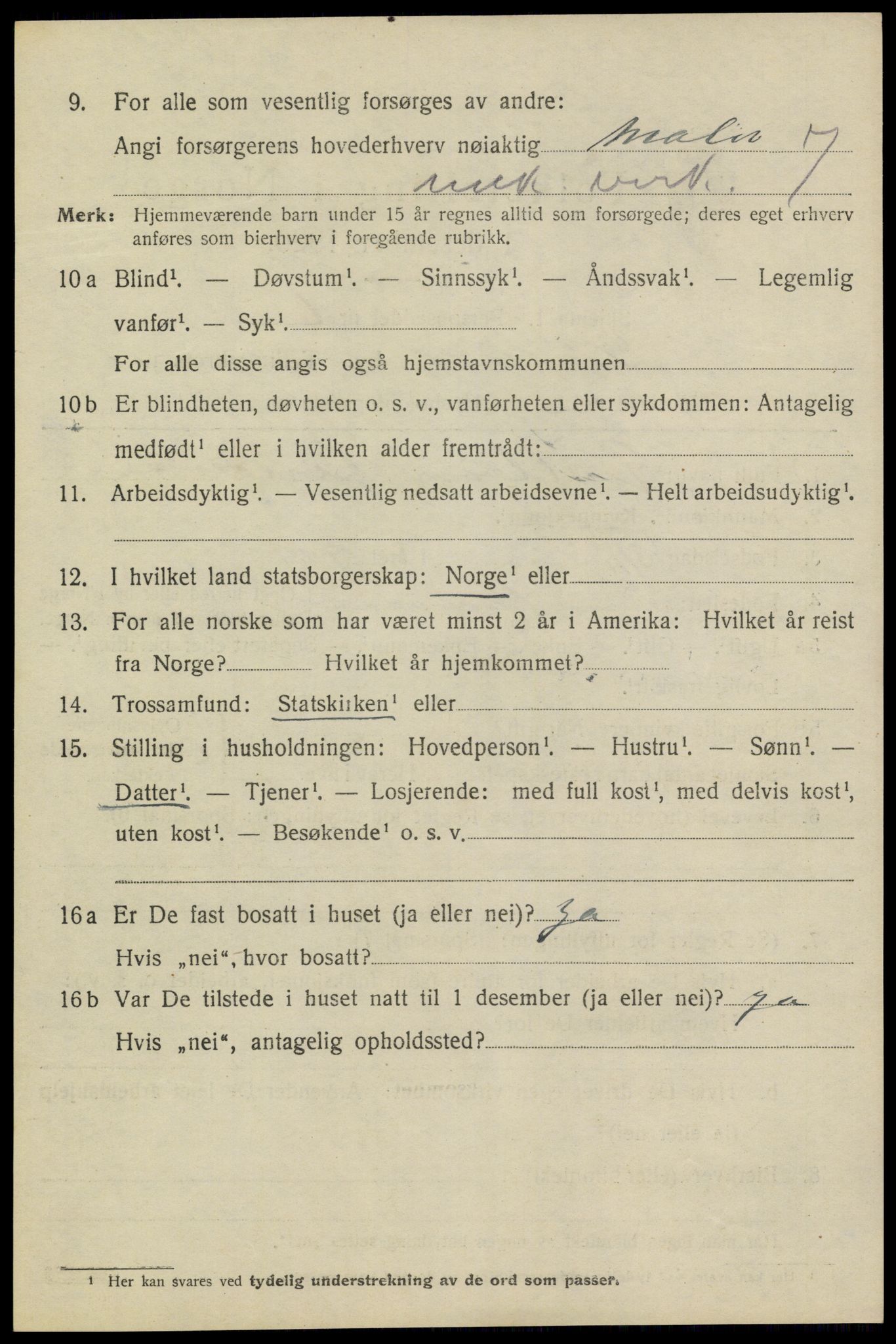 SAKO, 1920 census for Stathelle, 1920, p. 570