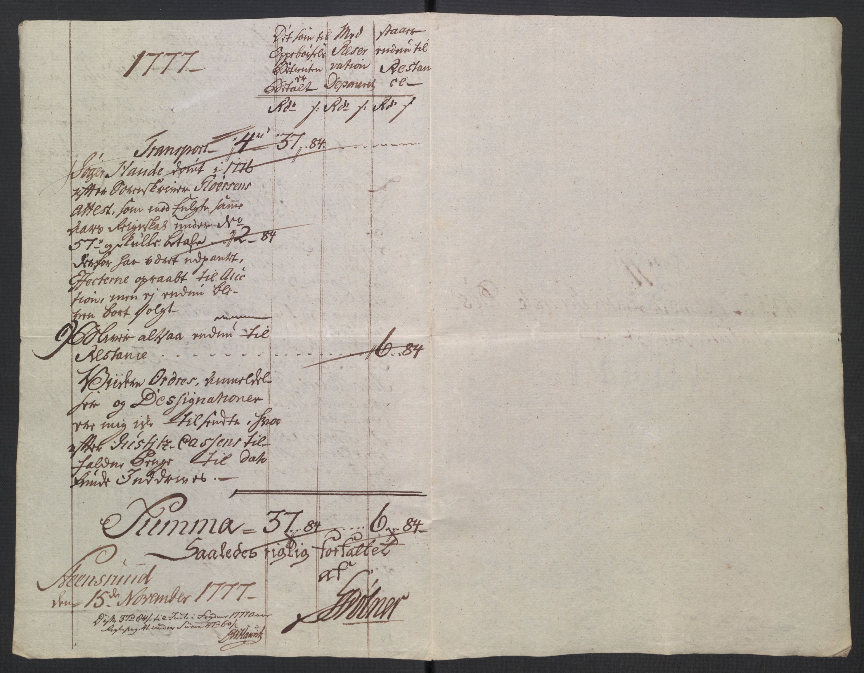 Rentekammeret inntil 1814, Reviderte regnskaper, Mindre regnskaper, AV/RA-EA-4068/Rb/L0014: Opplands amt, 1771-1779, p. 505