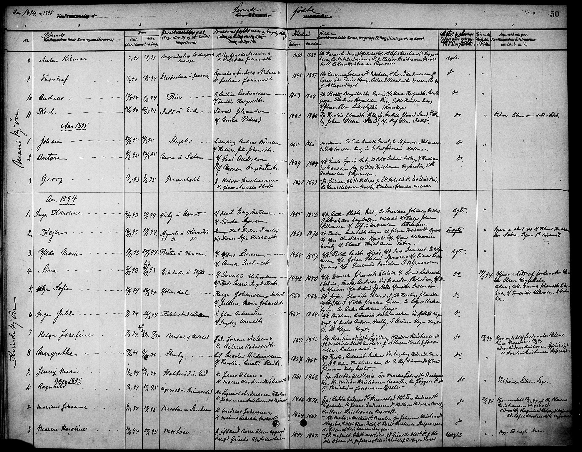 Høland prestekontor Kirkebøker, SAO/A-10346a/F/Fc/L0001: Parish register (official) no. III 1, 1880-1897, p. 50