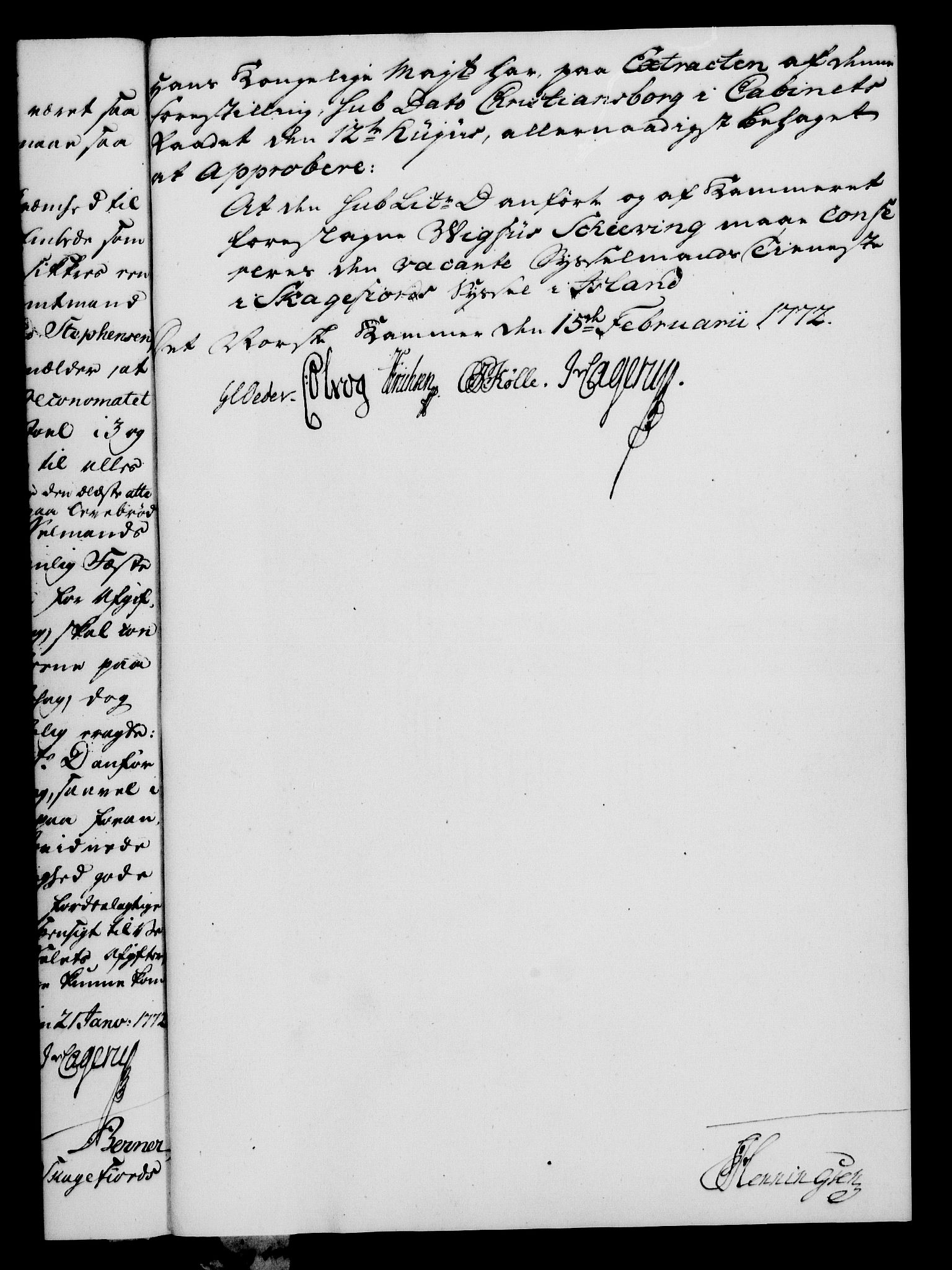 Rentekammeret, Kammerkanselliet, AV/RA-EA-3111/G/Gf/Gfa/L0054: Norsk relasjons- og resolusjonsprotokoll (merket RK 52.54), 1771-1772, p. 243