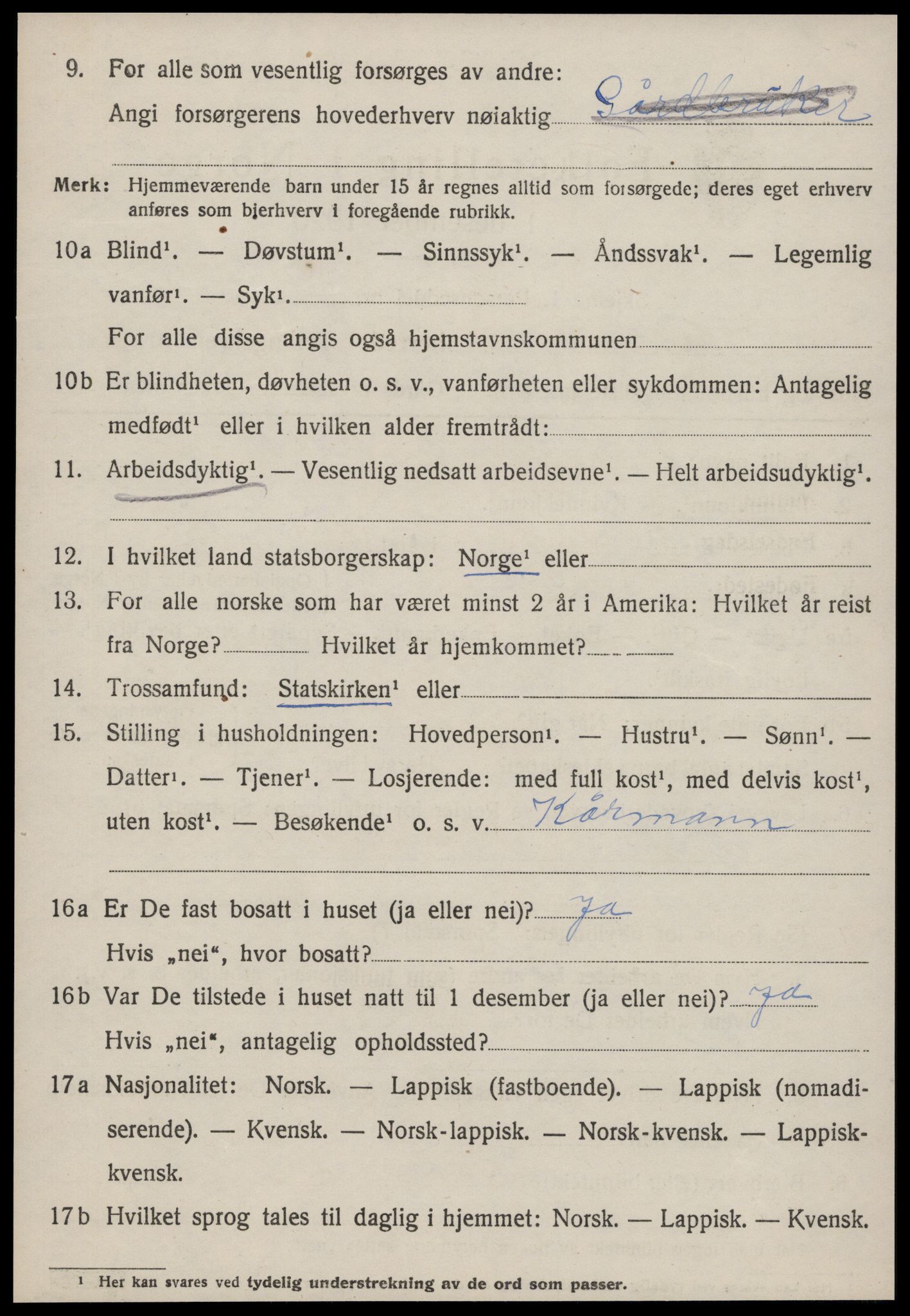 SAT, 1920 census for Budal, 1920, p. 493