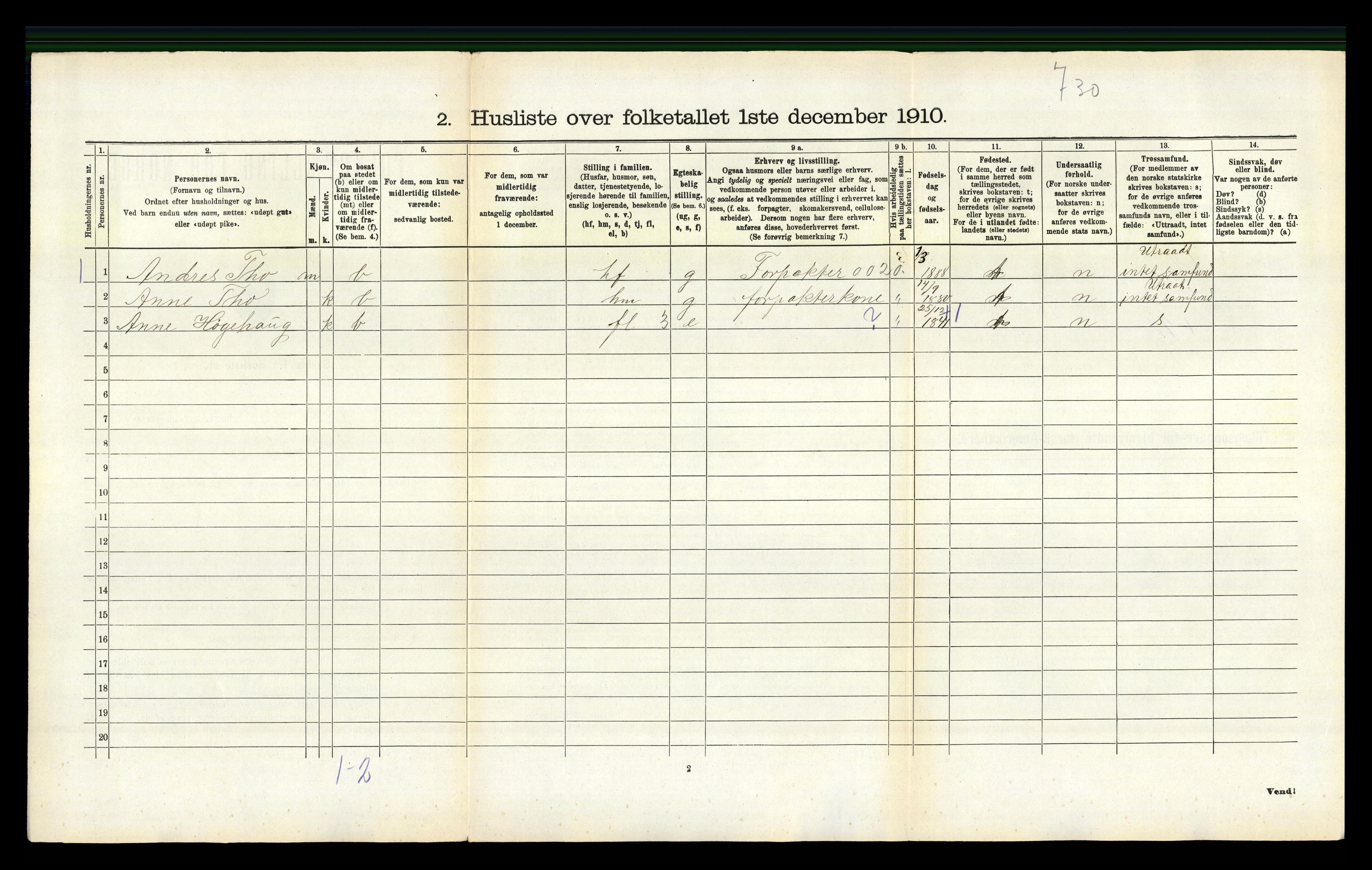 RA, 1910 census for Hjartdal, 1910, p. 327