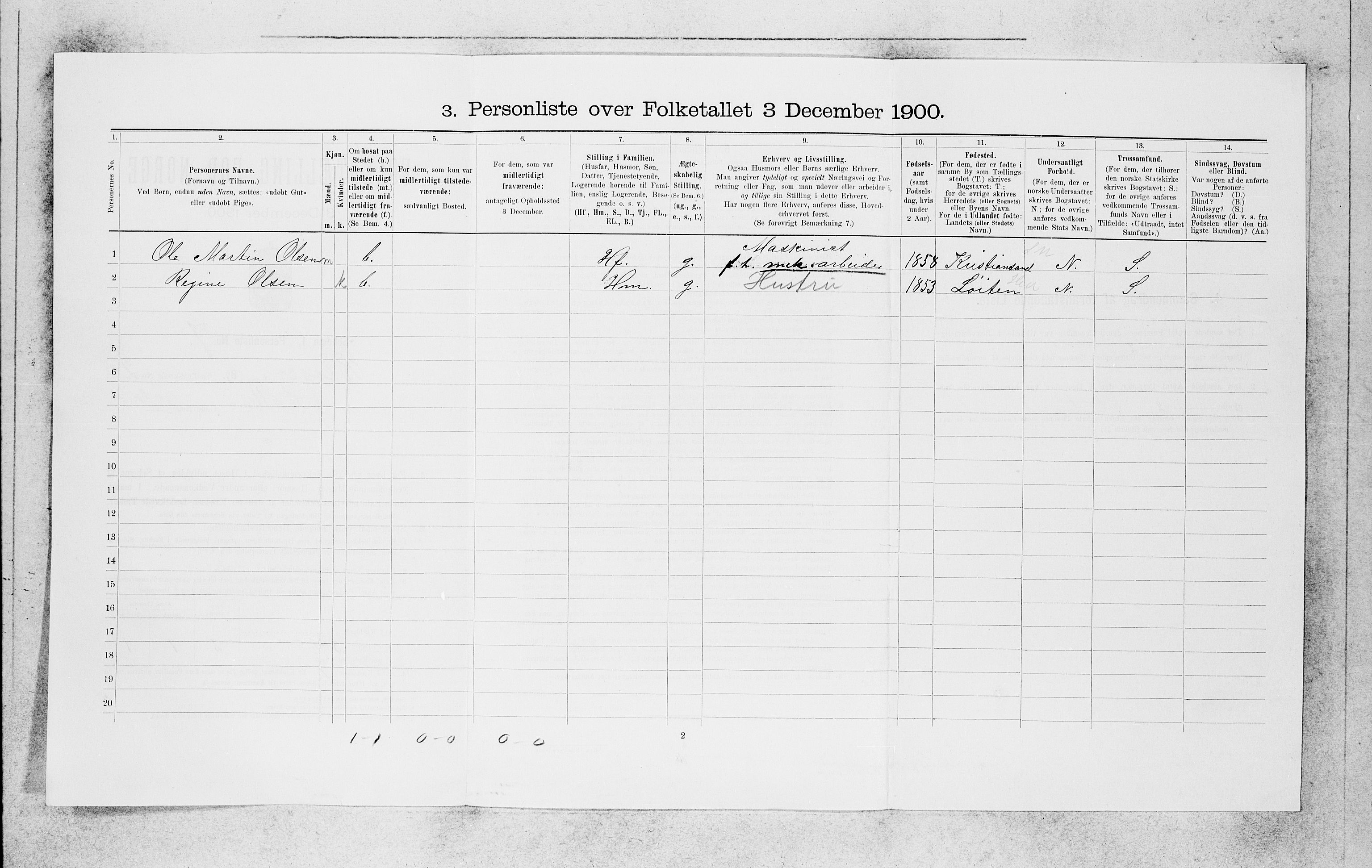 SAB, 1900 census for Bergen, 1900, p. 4118