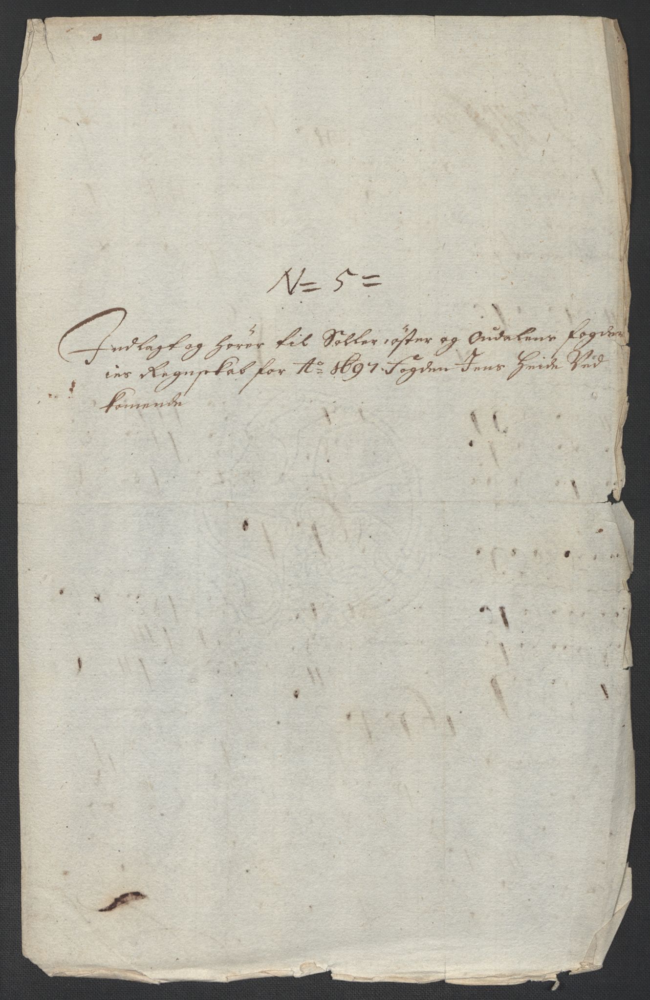 Rentekammeret inntil 1814, Reviderte regnskaper, Fogderegnskap, RA/EA-4092/R13/L0835: Fogderegnskap Solør, Odal og Østerdal, 1697, p. 37