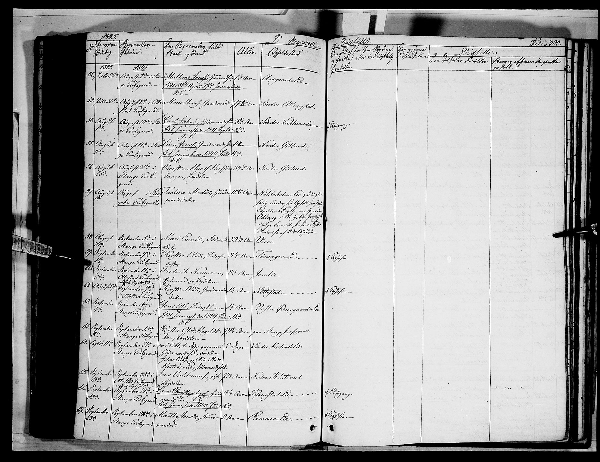 Stange prestekontor, SAH/PREST-002/K/L0010: Parish register (official) no. 10, 1835-1845, p. 300