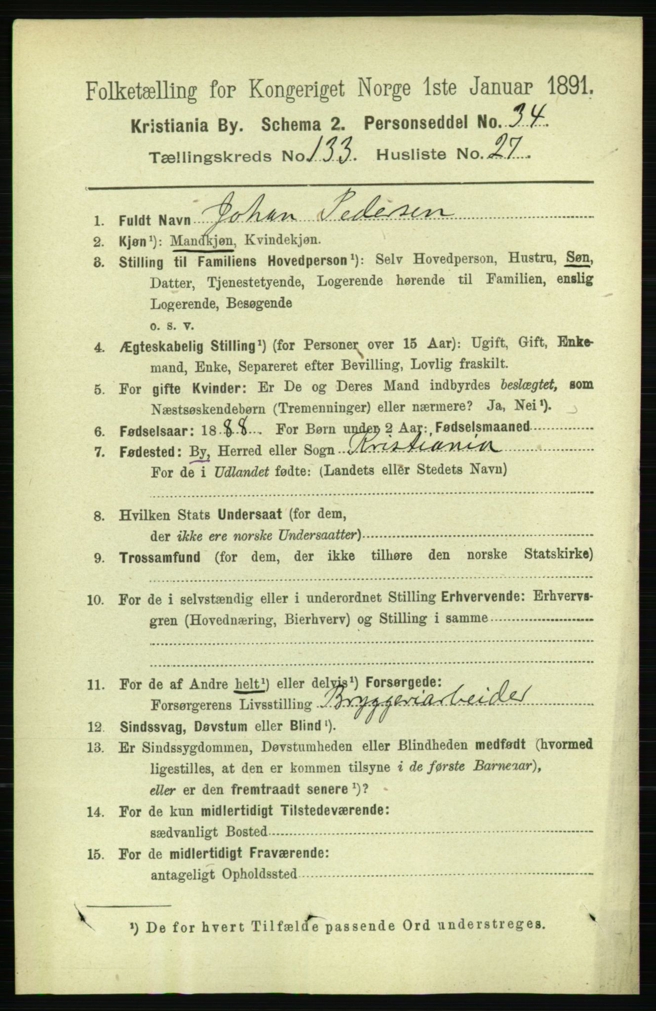 RA, 1891 census for 0301 Kristiania, 1891, p. 73020