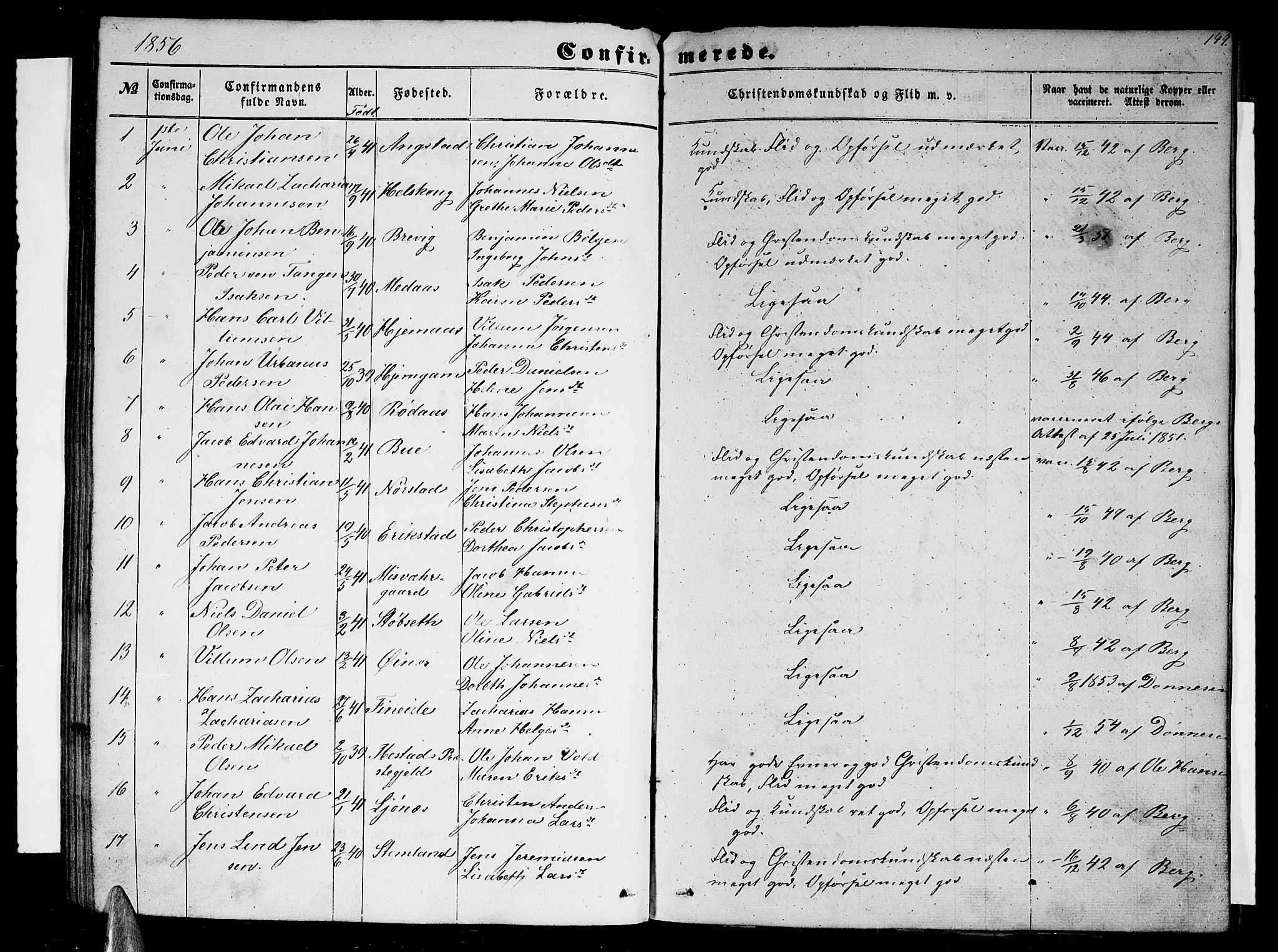 Ministerialprotokoller, klokkerbøker og fødselsregistre - Nordland, AV/SAT-A-1459/852/L0753: Parish register (copy) no. 852C04, 1856-1877, p. 149