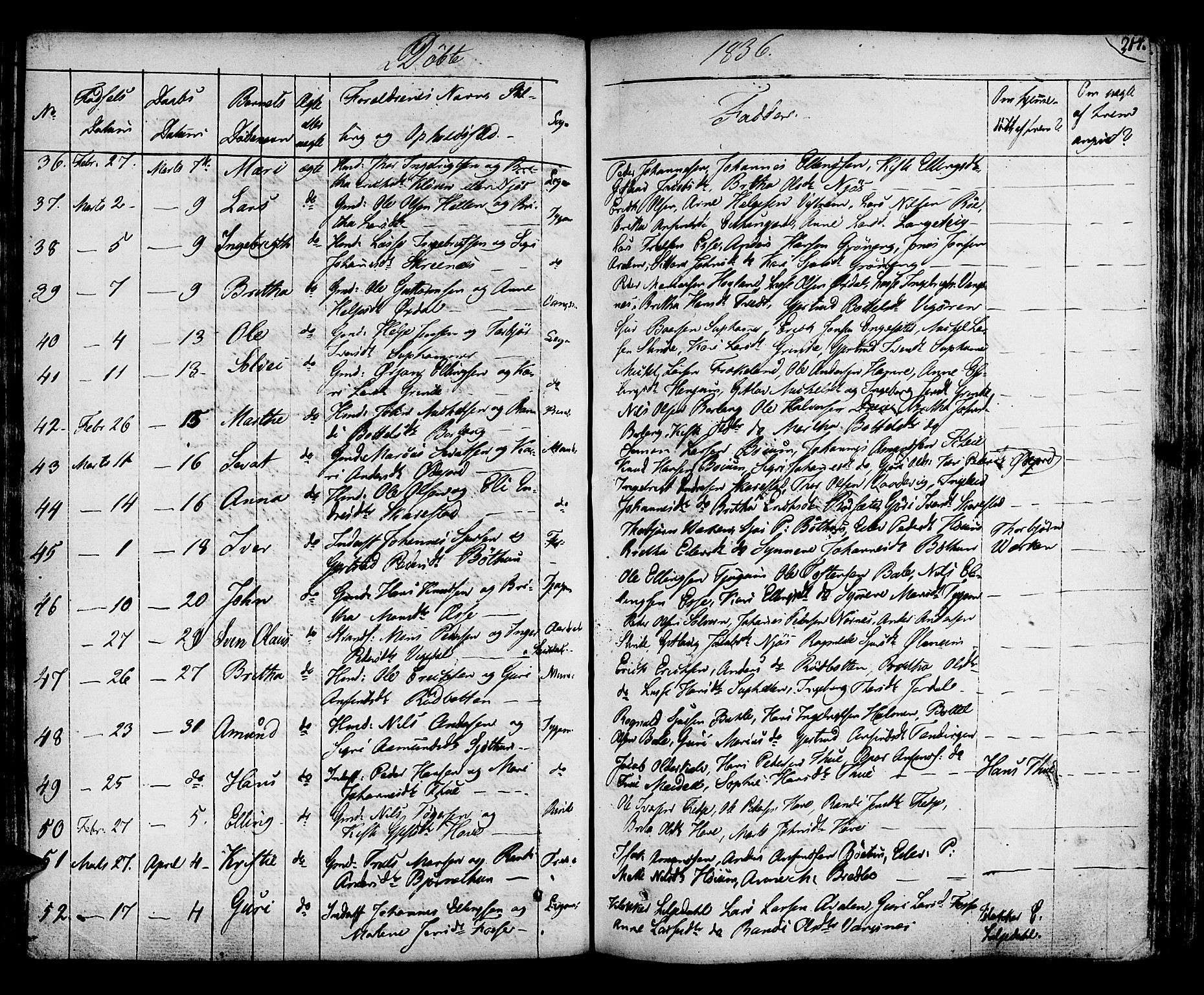 Leikanger sokneprestembete, SAB/A-81001: Parish register (official) no. A 6, 1810-1838, p. 214