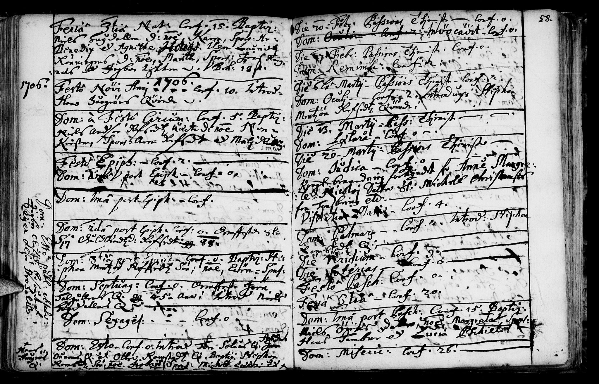 Ministerialprotokoller, klokkerbøker og fødselsregistre - Sør-Trøndelag, AV/SAT-A-1456/687/L0990: Parish register (official) no. 687A01, 1690-1746, p. 58