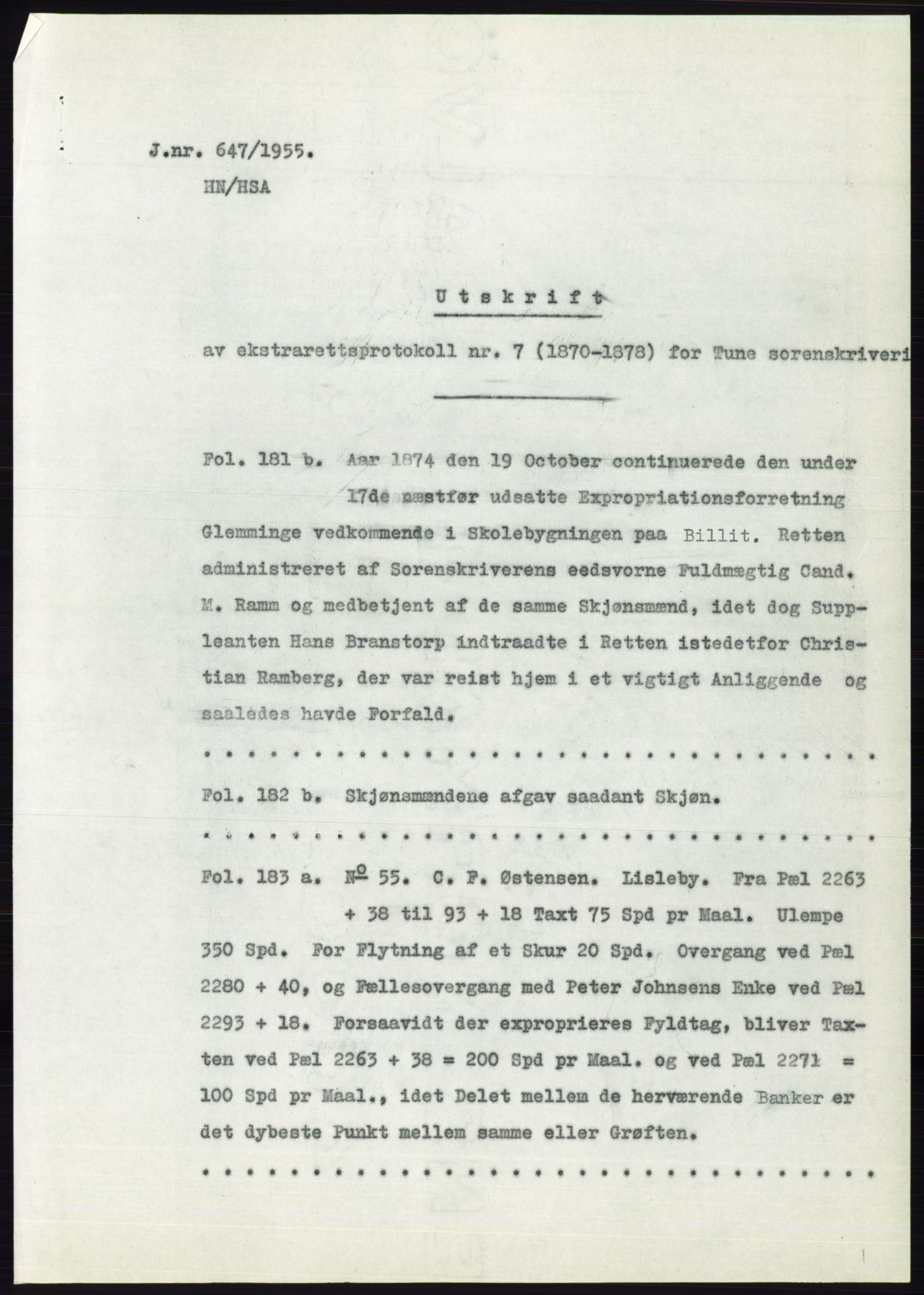 Statsarkivet i Oslo, SAO/A-10621/Z/Zd/L0002: Avskrifter, j.nr 5-691/1955, 1955, p. 444