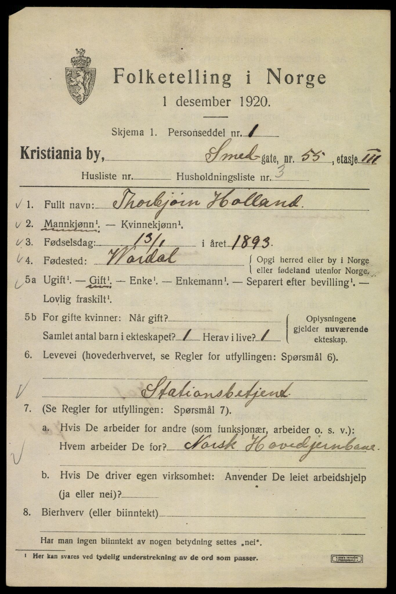 SAO, 1920 census for Kristiania, 1920, p. 521469