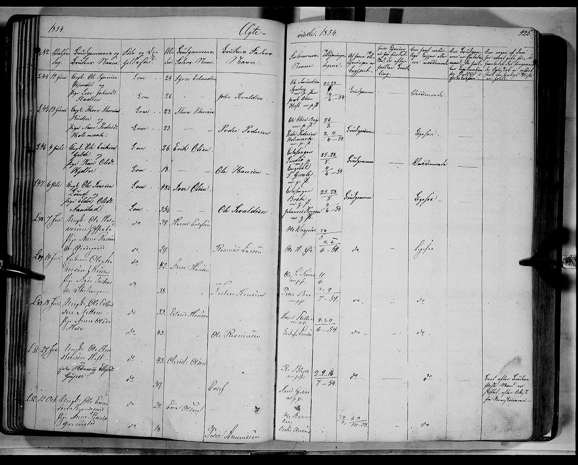 Lom prestekontor, AV/SAH-PREST-070/K/L0006: Parish register (official) no. 6B, 1837-1863, p. 425