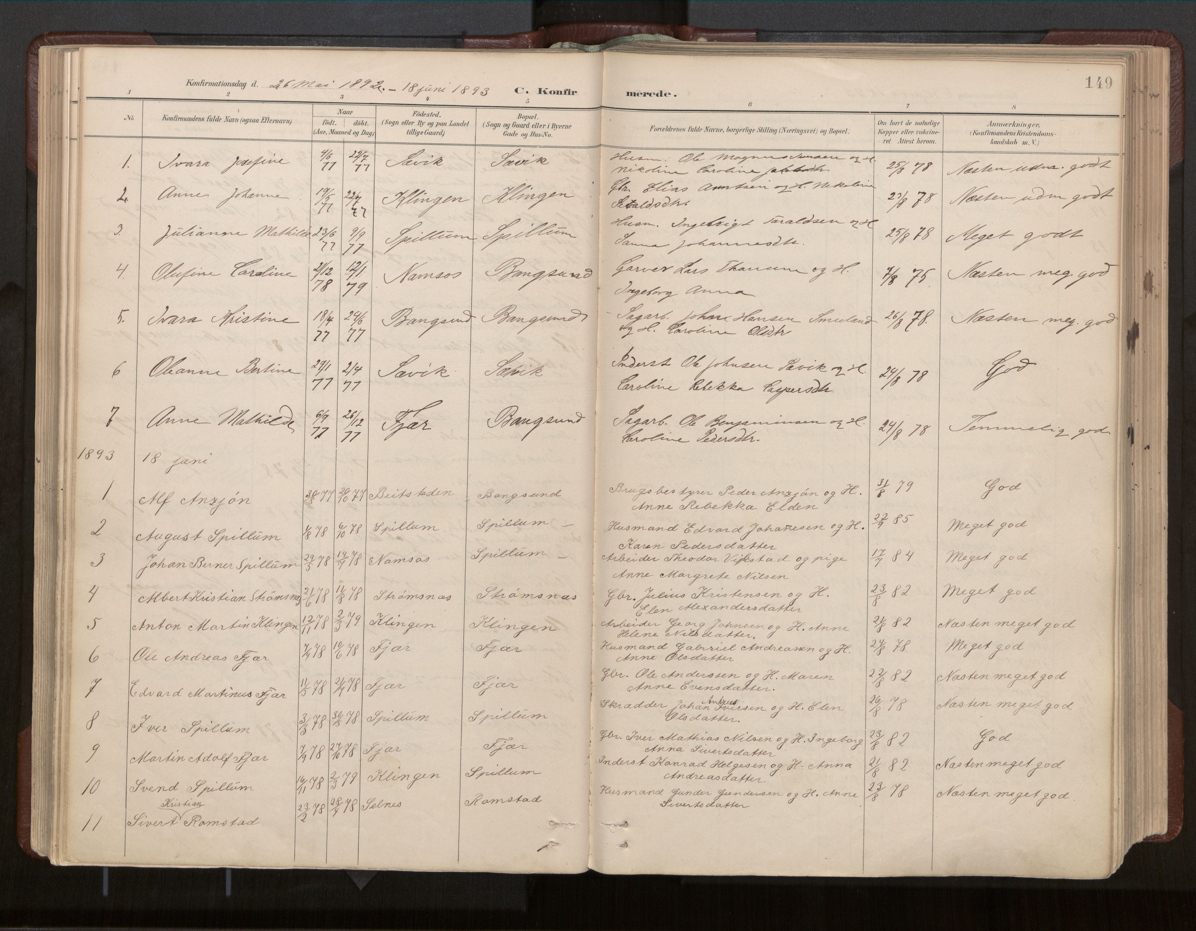 Ministerialprotokoller, klokkerbøker og fødselsregistre - Nord-Trøndelag, SAT/A-1458/770/L0589: Parish register (official) no. 770A03, 1887-1929, p. 149