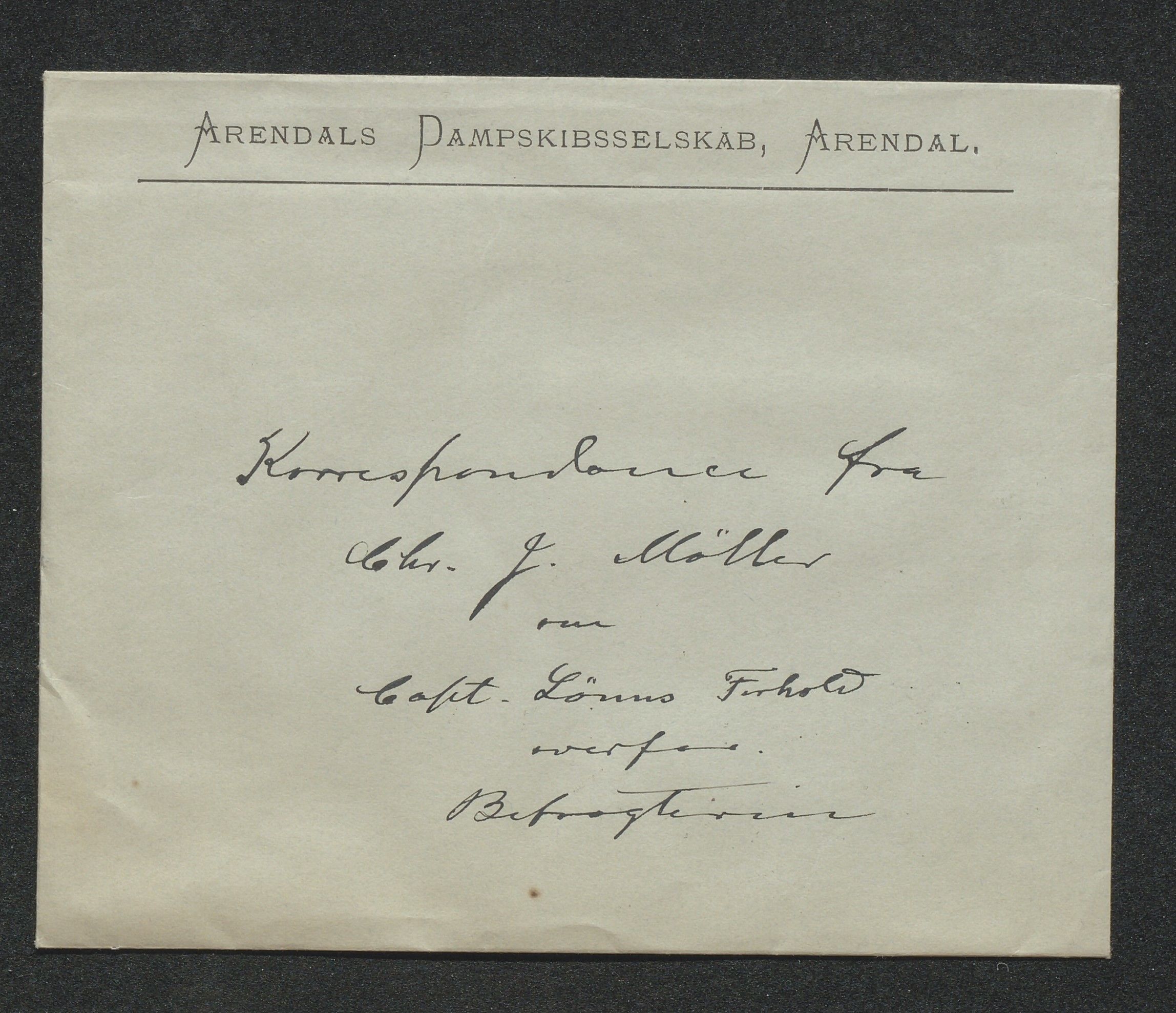 Arendals Dampskibsselskab (ADS), AAKS/PA-1716/1/15/L0018: Skipspapirer D/S Spero, 1898-1904
