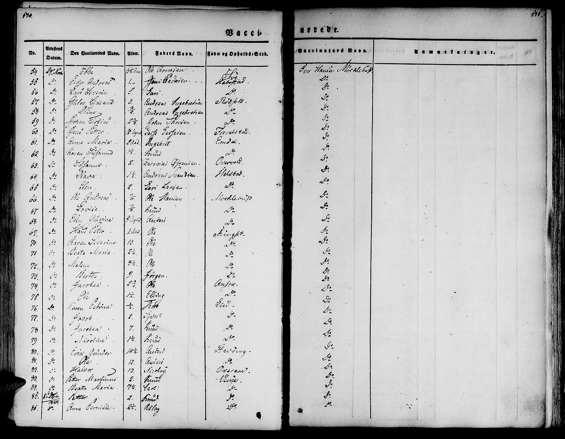 Ministerialprotokoller, klokkerbøker og fødselsregistre - Møre og Romsdal, AV/SAT-A-1454/520/L0274: Parish register (official) no. 520A04, 1827-1864, p. 534-535