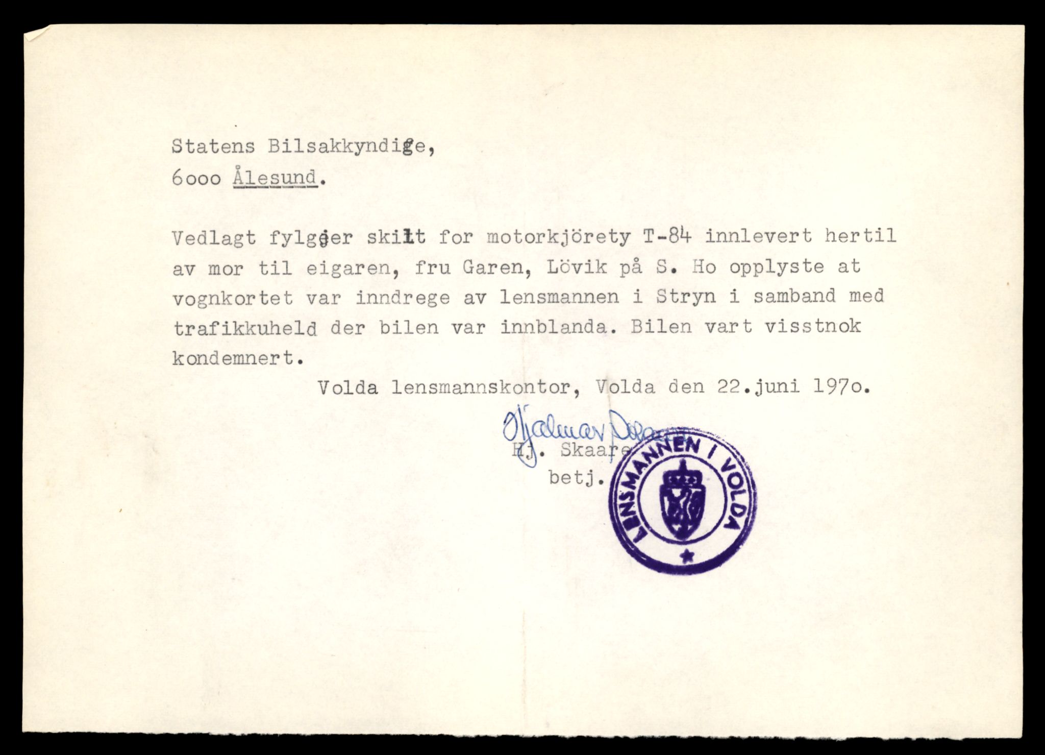 Møre og Romsdal vegkontor - Ålesund trafikkstasjon, AV/SAT-A-4099/F/Fe/L0001: Registreringskort for kjøretøy T 3 - T 127, 1927-1998, p. 1681