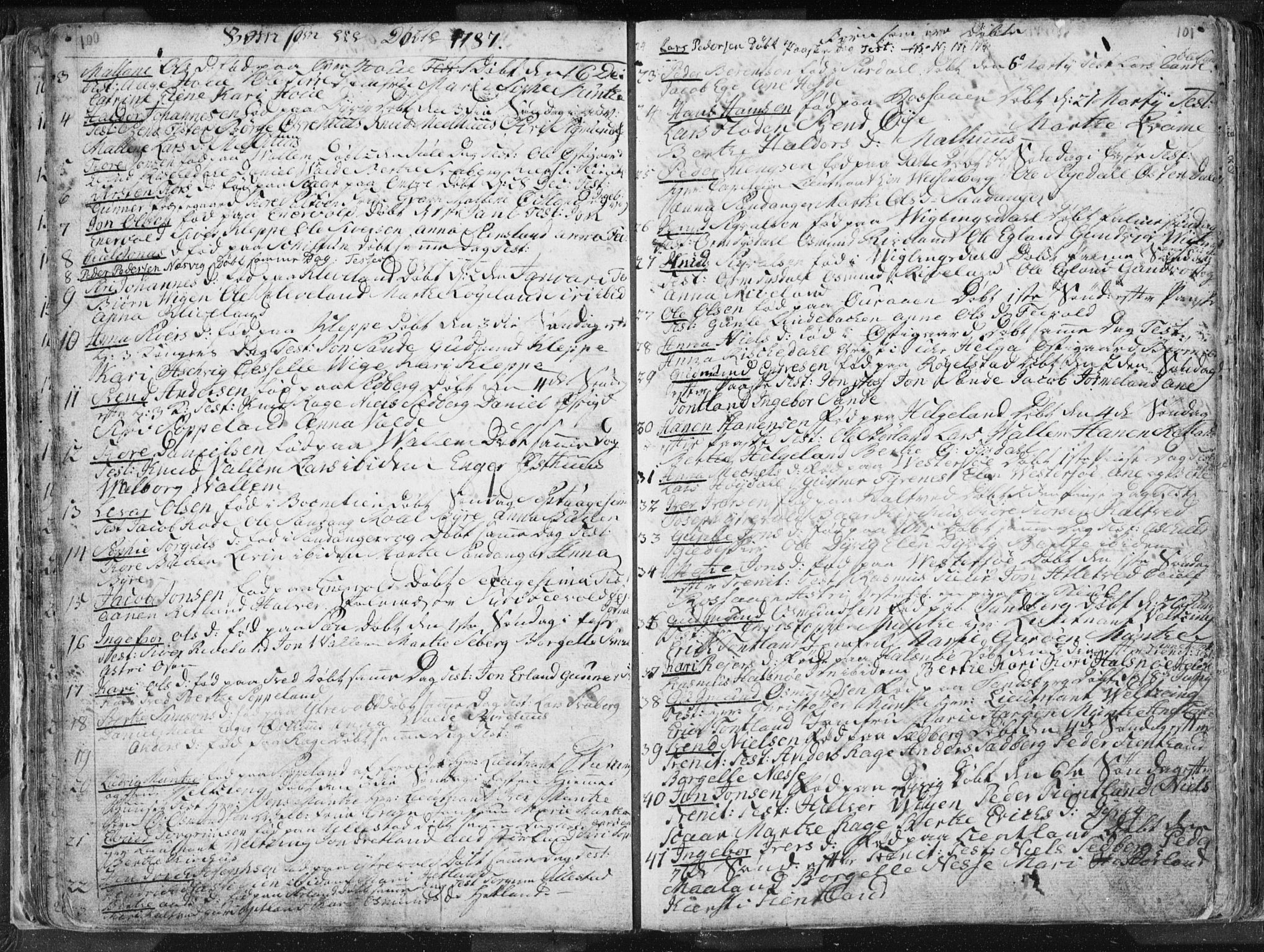 Hjelmeland sokneprestkontor, AV/SAST-A-101843/01/IV/L0001: Parish register (official) no. A 1, 1760-1799, p. 100-101