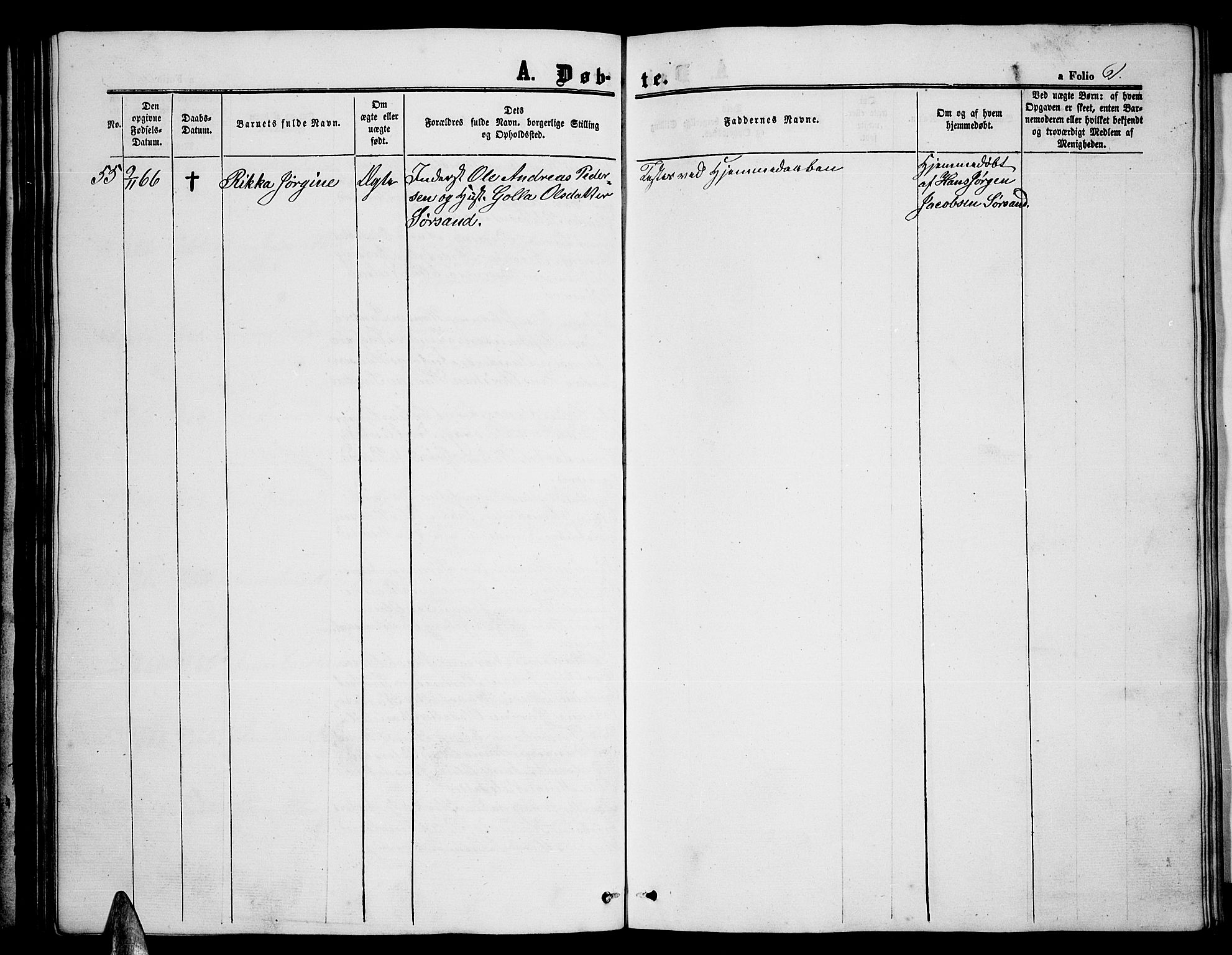 Ministerialprotokoller, klokkerbøker og fødselsregistre - Nordland, AV/SAT-A-1459/893/L1347: Parish register (copy) no. 893C02, 1858-1866, p. 61