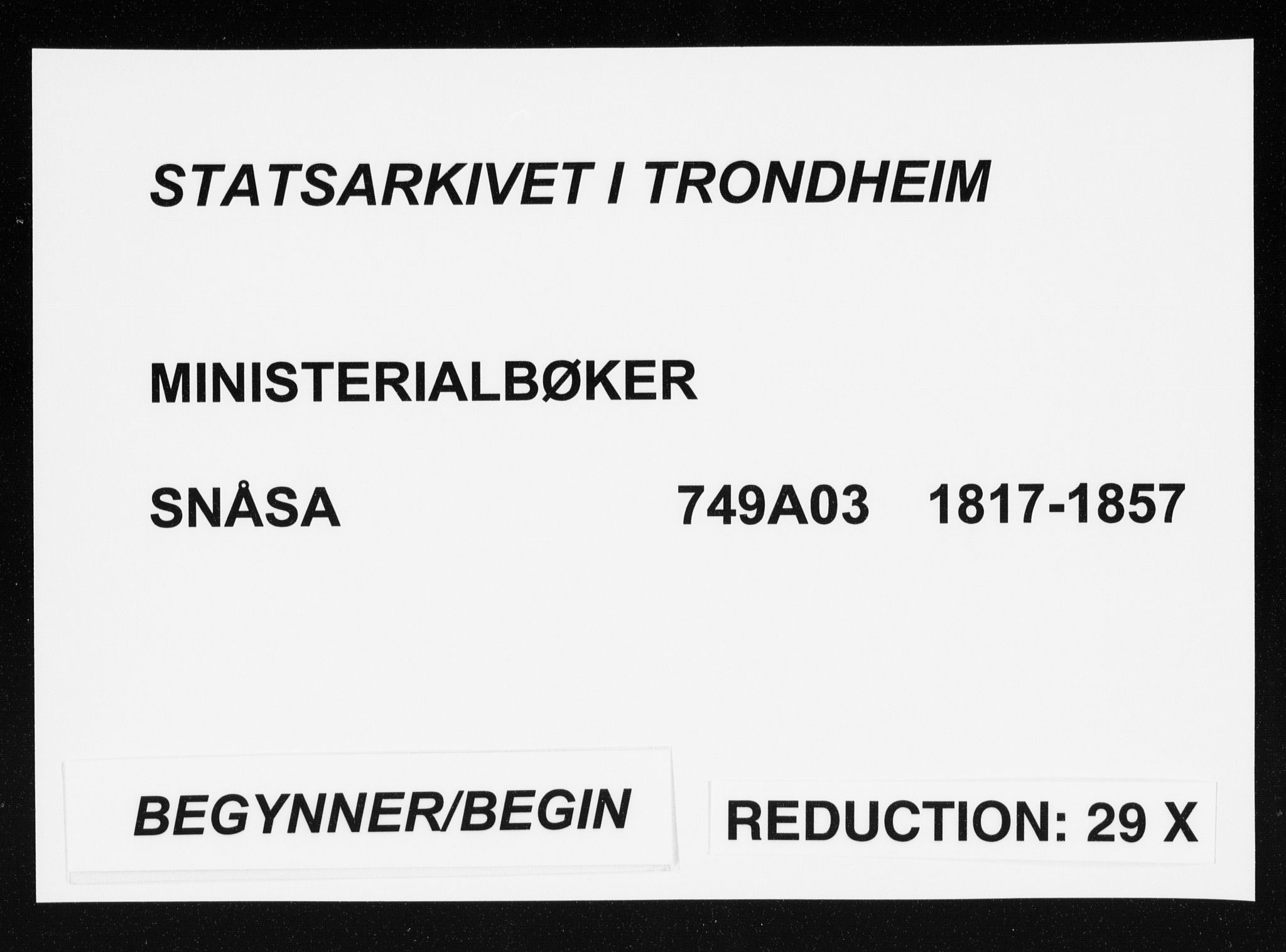 Ministerialprotokoller, klokkerbøker og fødselsregistre - Nord-Trøndelag, AV/SAT-A-1458/749/L0469: Parish register (official) no. 749A03, 1817-1857