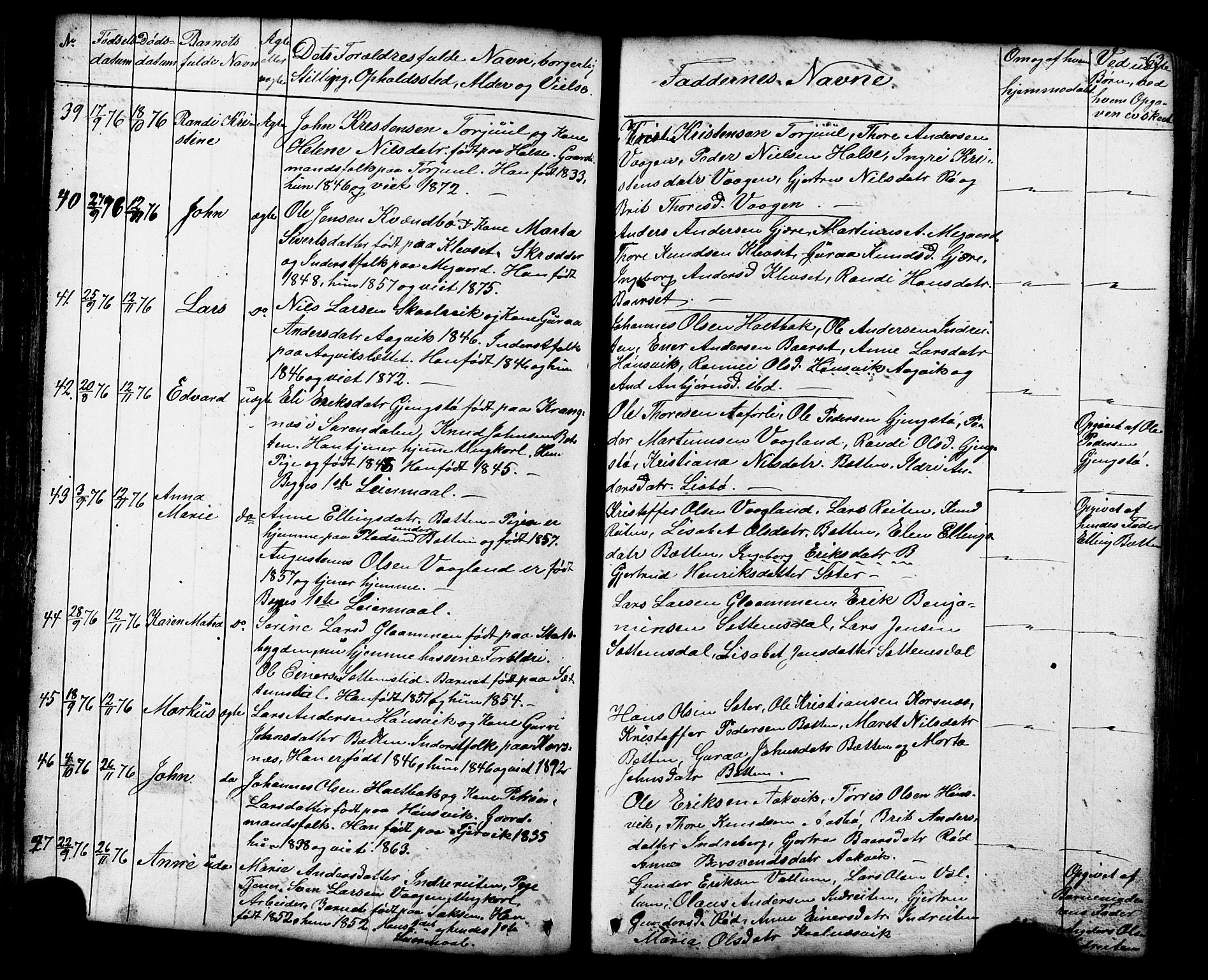 Ministerialprotokoller, klokkerbøker og fødselsregistre - Møre og Romsdal, AV/SAT-A-1454/576/L0890: Parish register (copy) no. 576C01, 1837-1908, p. 63