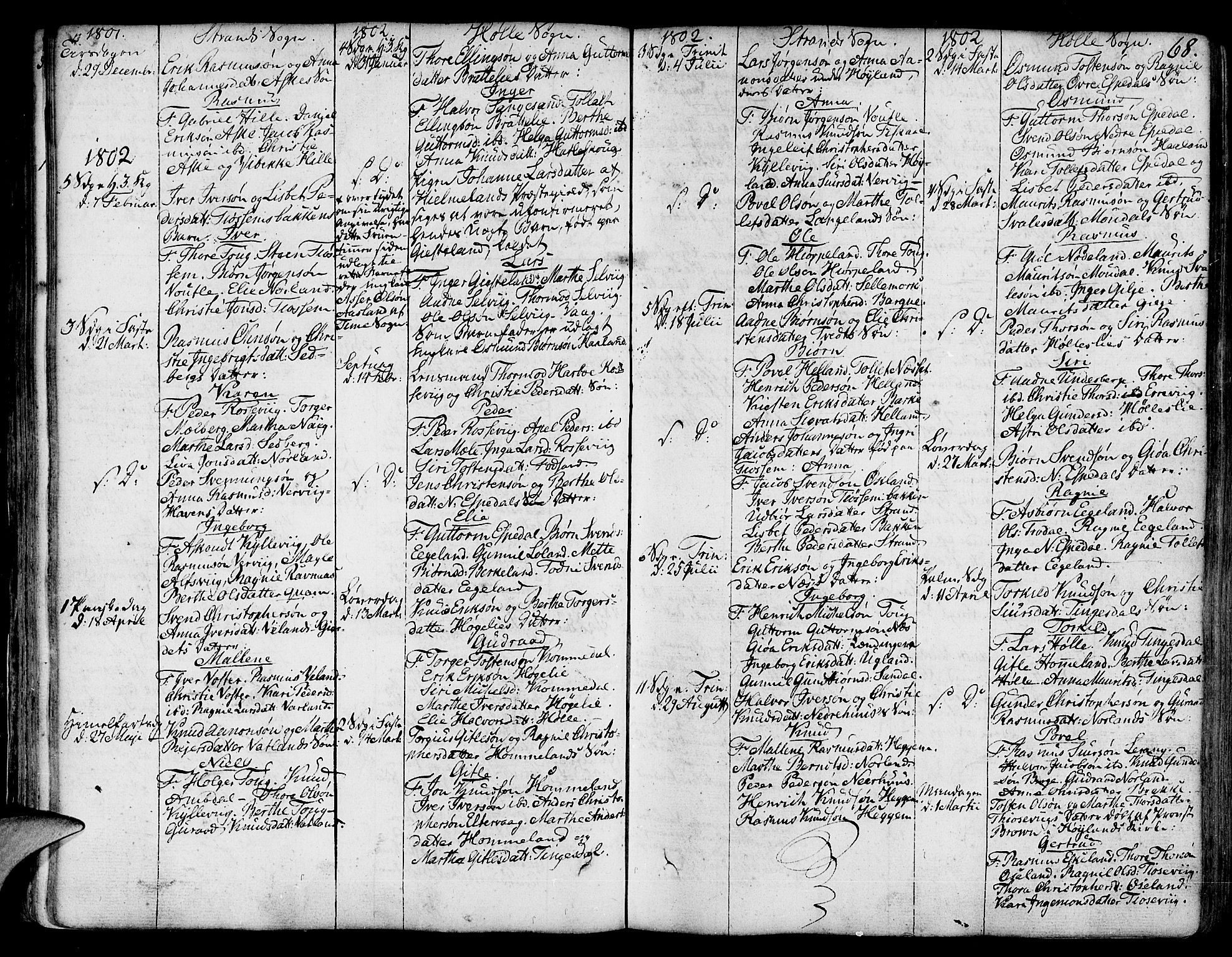 Strand sokneprestkontor, AV/SAST-A-101828/H/Ha/Haa/L0003: Parish register (official) no. A 3, 1769-1816, p. 68