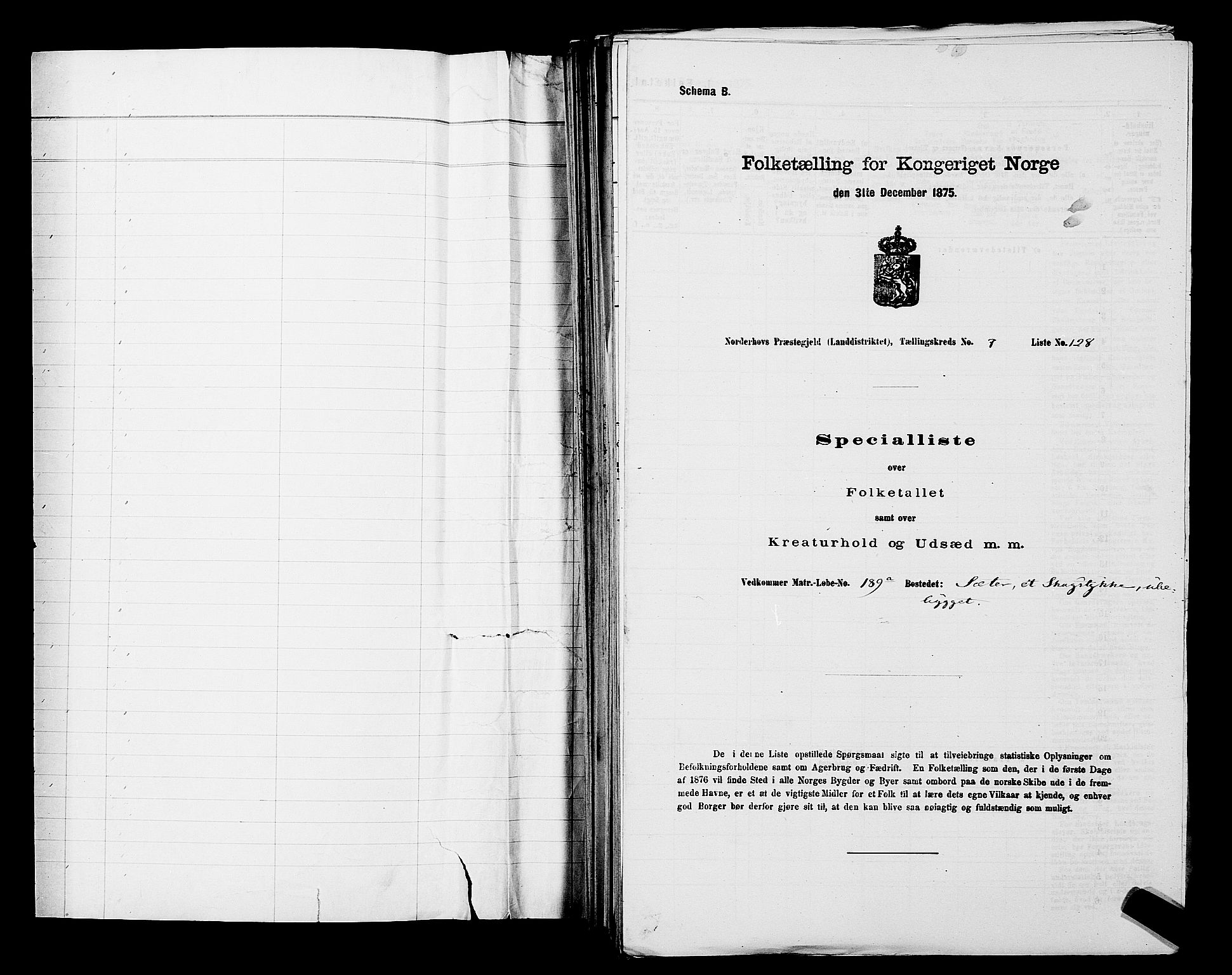 SAKO, 1875 census for 0613L Norderhov/Norderhov, Haug og Lunder, 1875, p. 1228