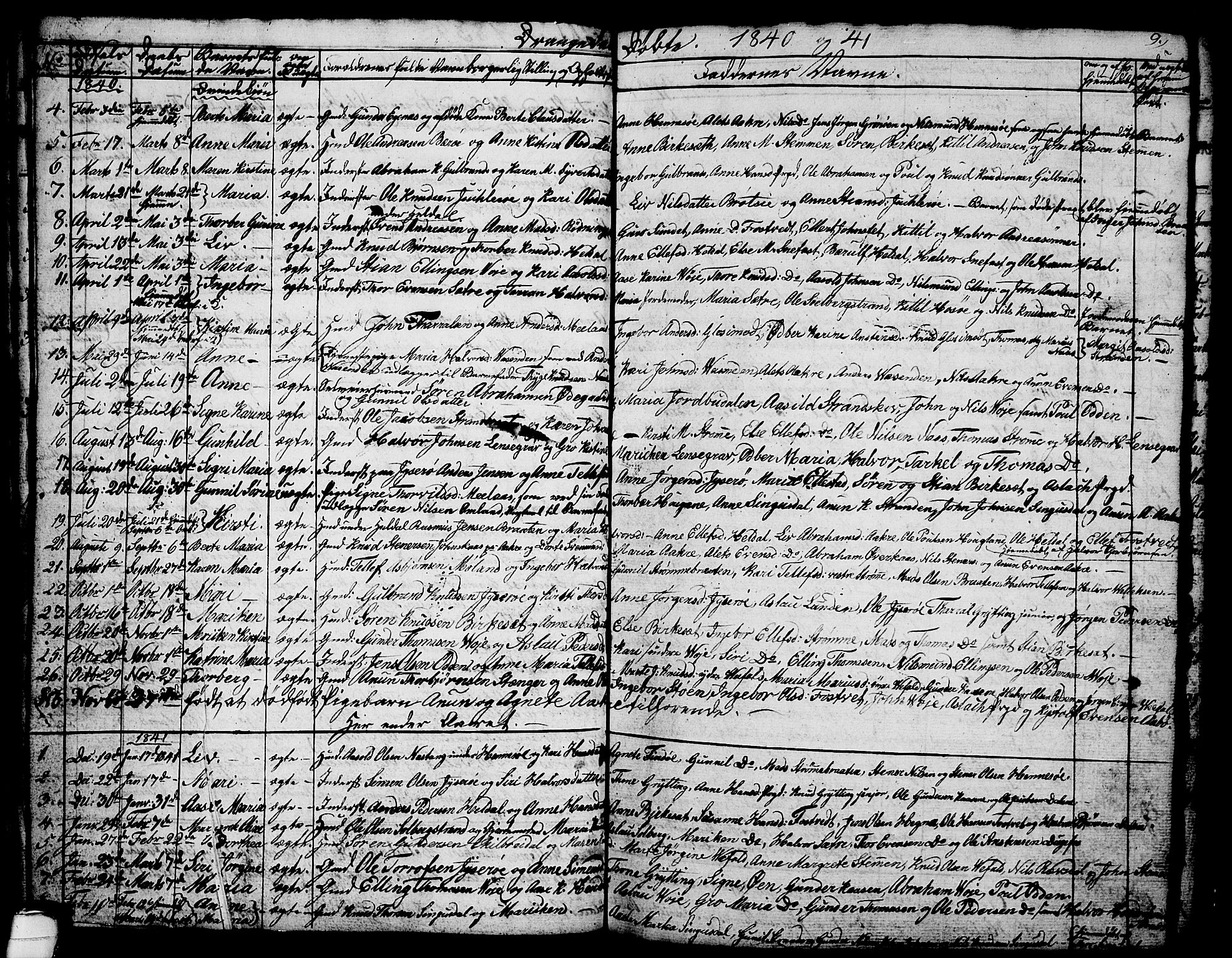 Drangedal kirkebøker, SAKO/A-258/G/Ga/L0001: Parish register (copy) no. I 1 /1, 1814-1856, p. 9