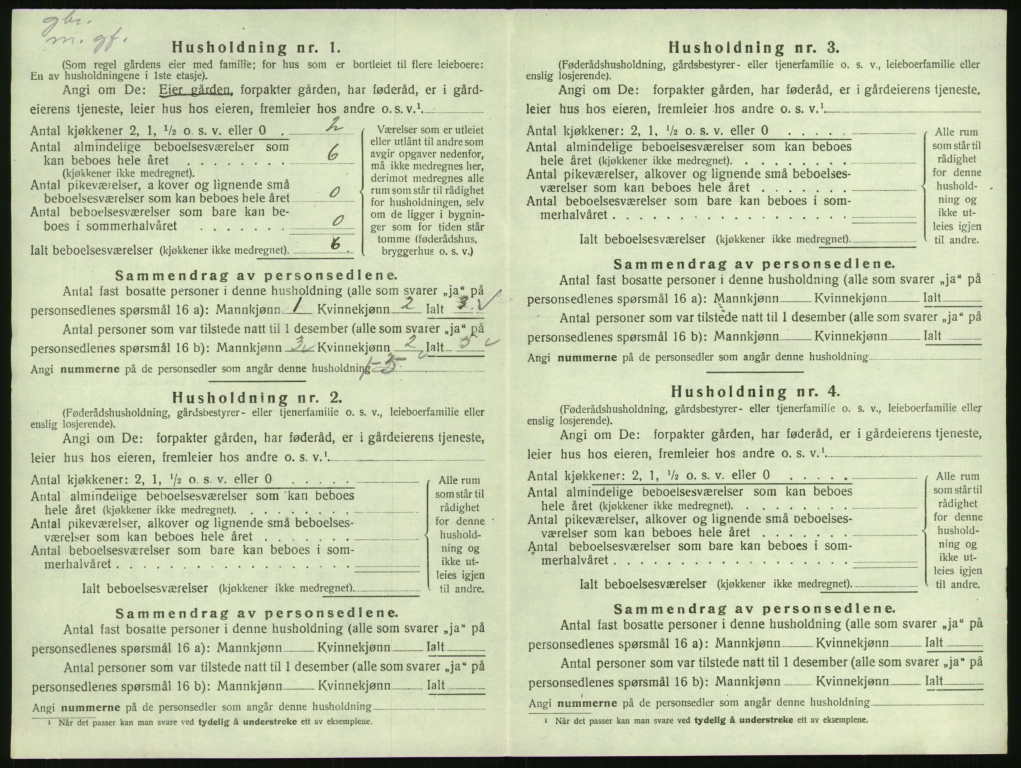 SAK, 1920 census for Eide, 1920, p. 99