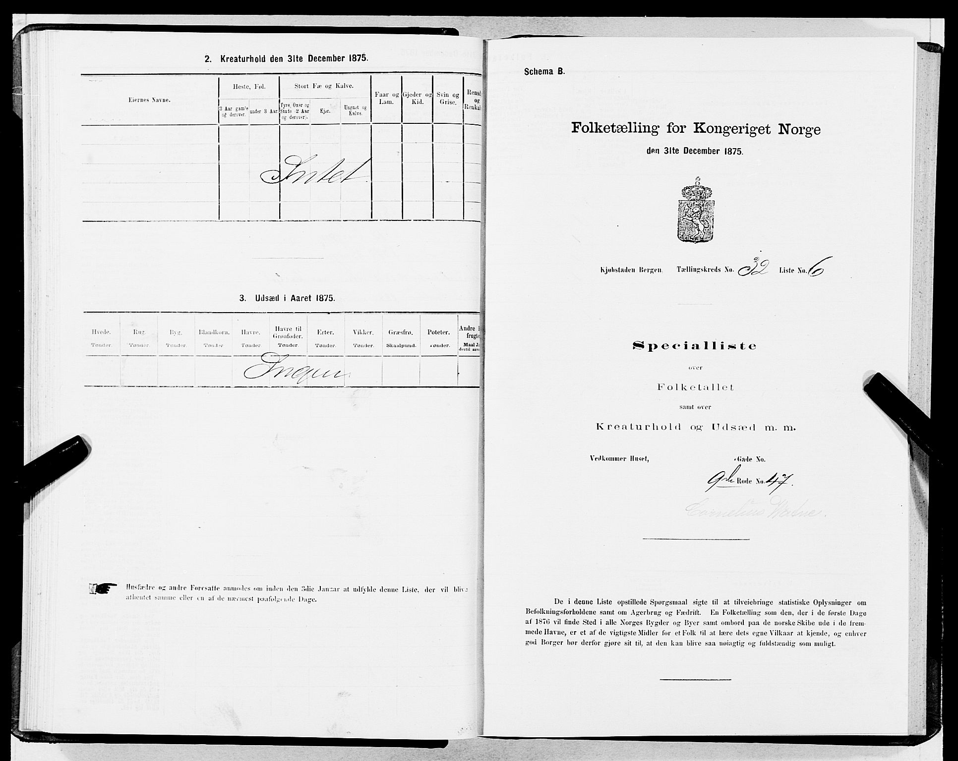 SAB, 1875 census for 1301 Bergen, 1875, p. 1631