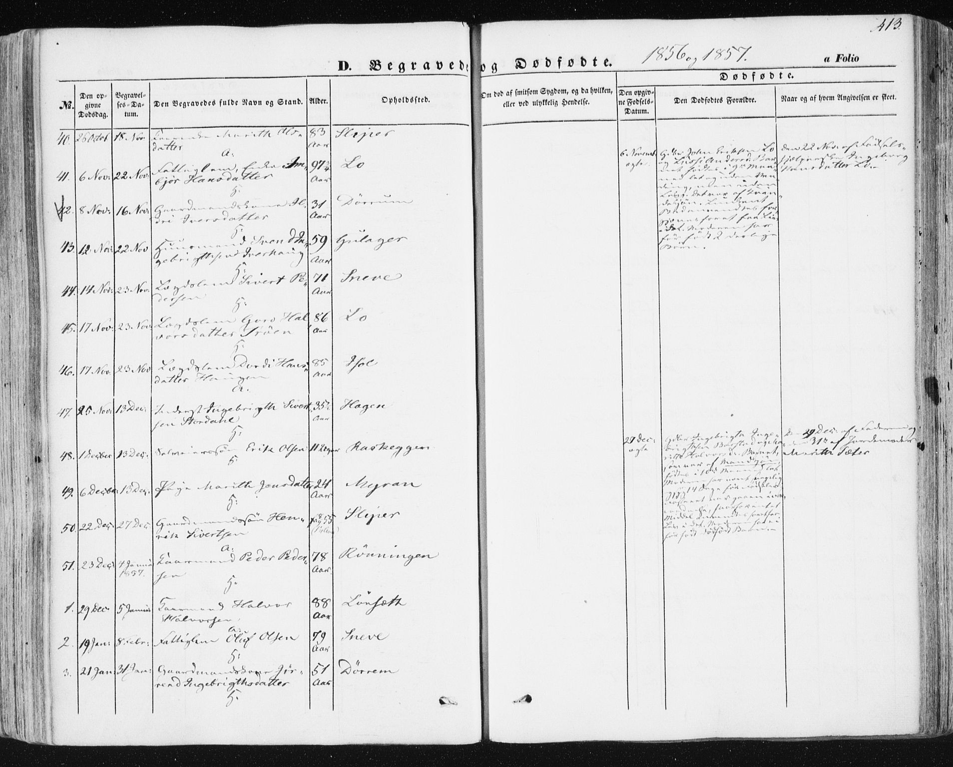 Ministerialprotokoller, klokkerbøker og fødselsregistre - Sør-Trøndelag, SAT/A-1456/678/L0899: Parish register (official) no. 678A08, 1848-1872, p. 413