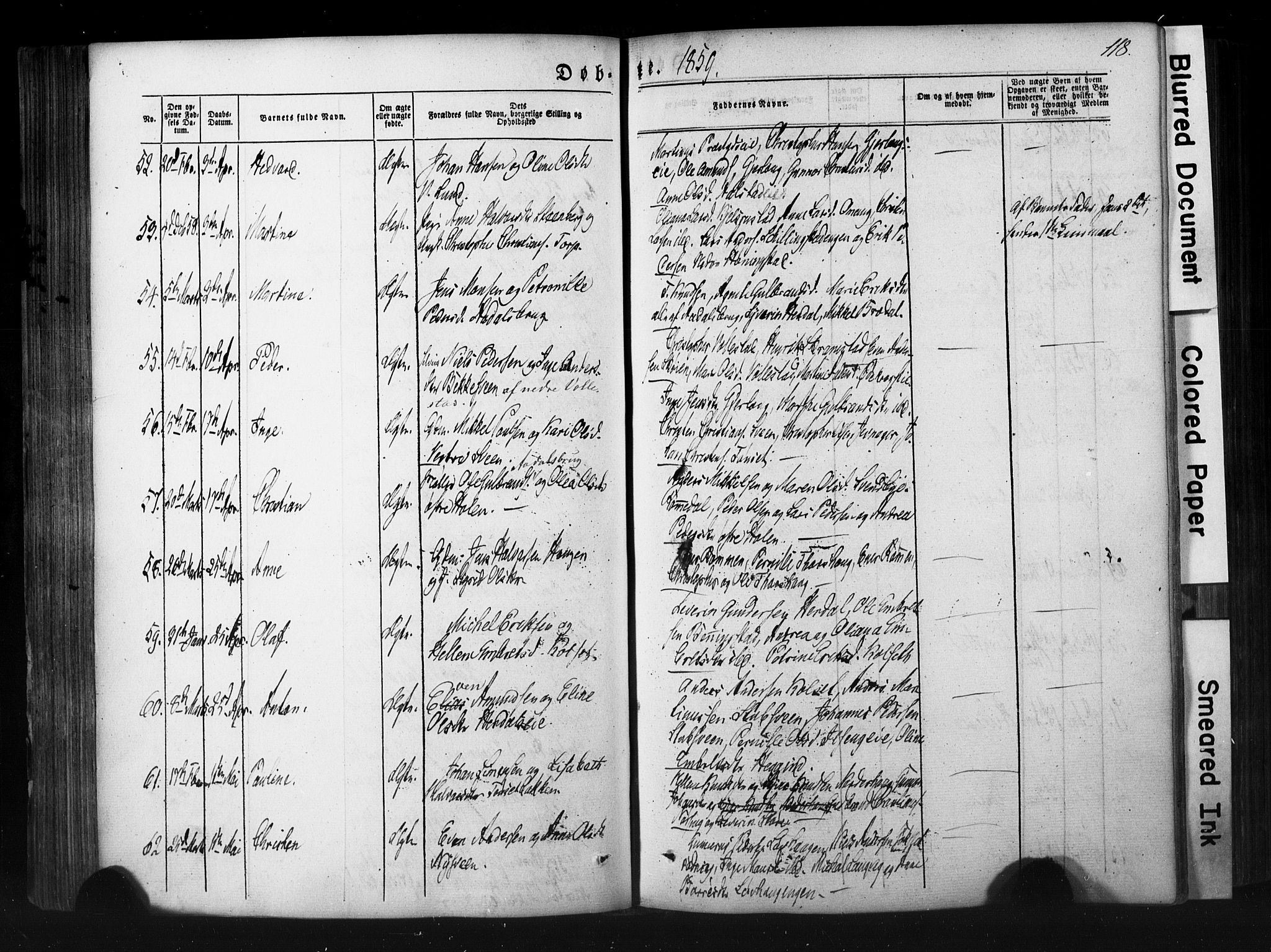 Løten prestekontor, AV/SAH-PREST-022/K/Ka/L0007: Parish register (official) no. 7, 1850-1859, p. 118