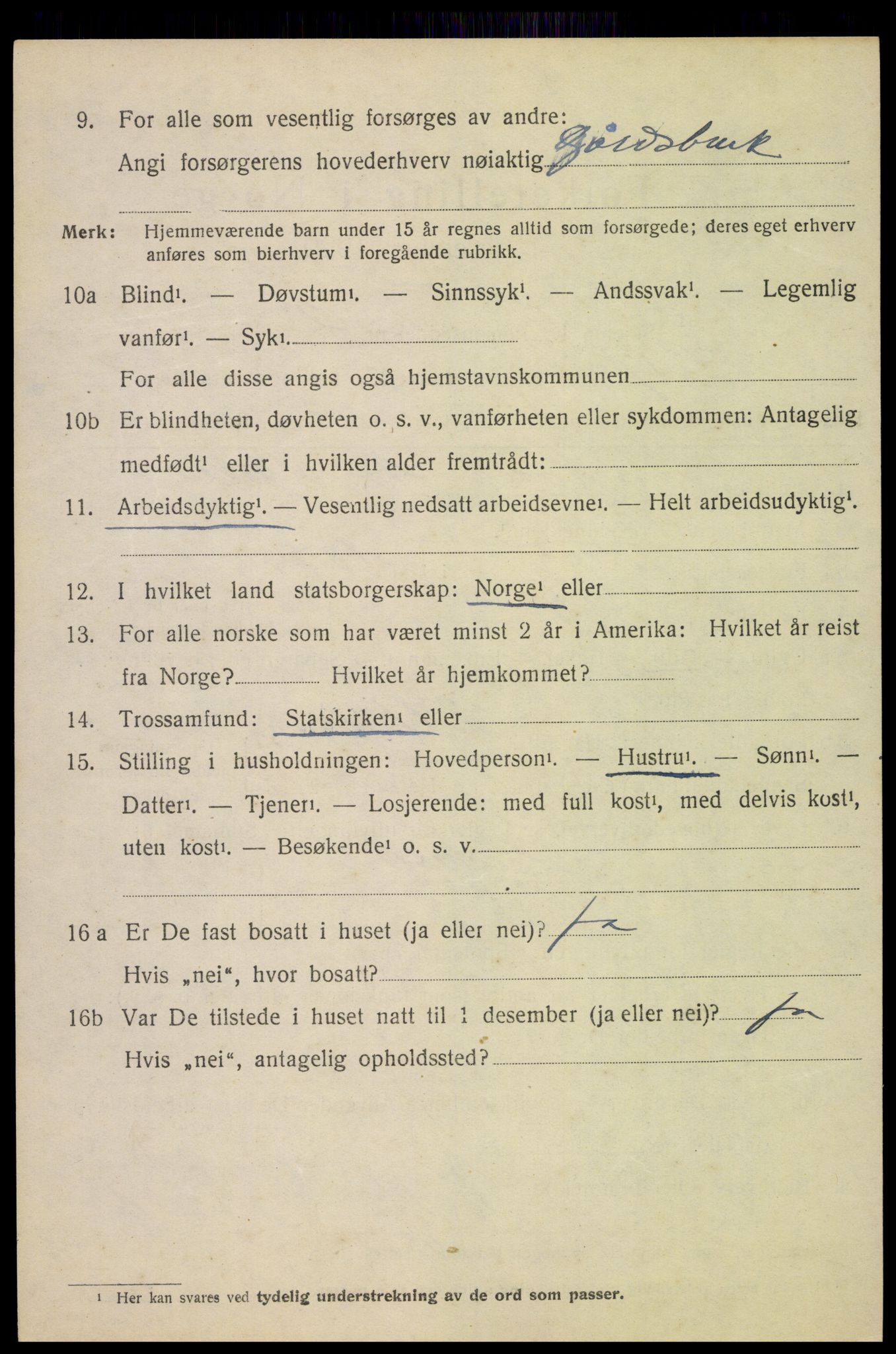 SAH, 1920 census for Lesja, 1920, p. 1627