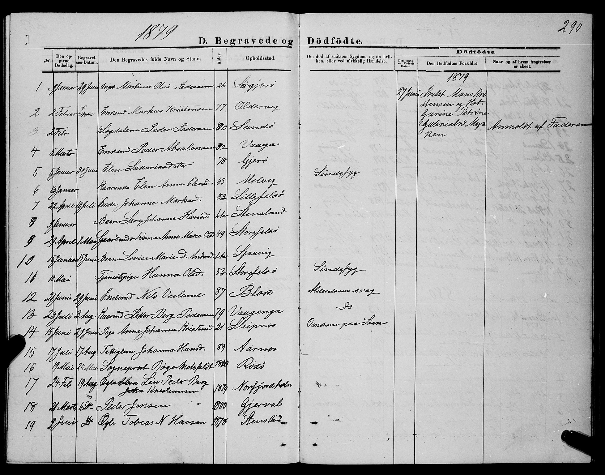 Ministerialprotokoller, klokkerbøker og fødselsregistre - Nordland, SAT/A-1459/841/L0620: Parish register (copy) no. 841C04, 1877-1896, p. 290