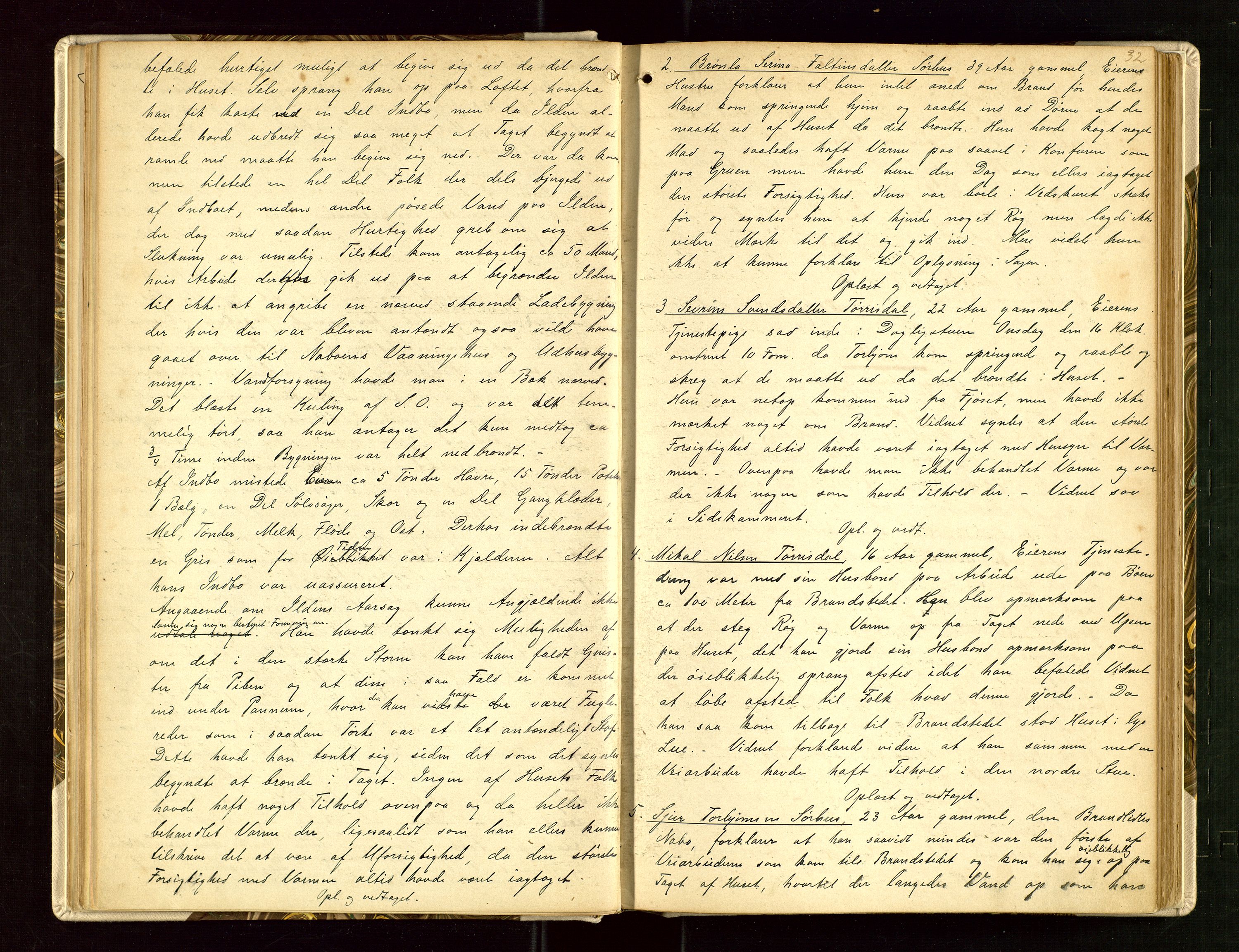 Skjold lensmannskontor, SAST/A-100182/Goa/L0002: "Brandtaksasjons-Protokol for Skjolds Thinglag", 1890-1949, p. 31b-32a
