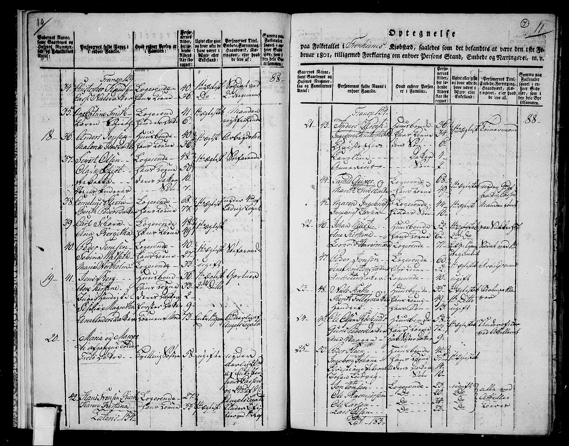 RA, 1801 census for 1601 Trondheim, 1801, p. 6b-7a