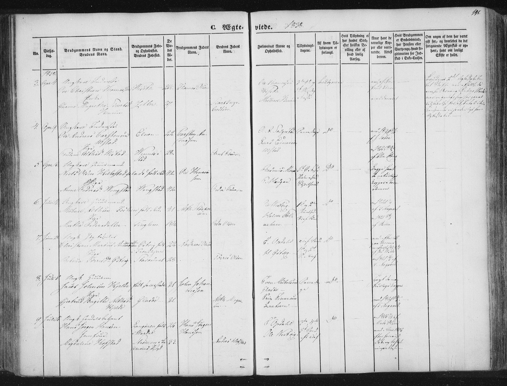 Ministerialprotokoller, klokkerbøker og fødselsregistre - Nord-Trøndelag, SAT/A-1458/741/L0392: Parish register (official) no. 741A06, 1836-1848, p. 191