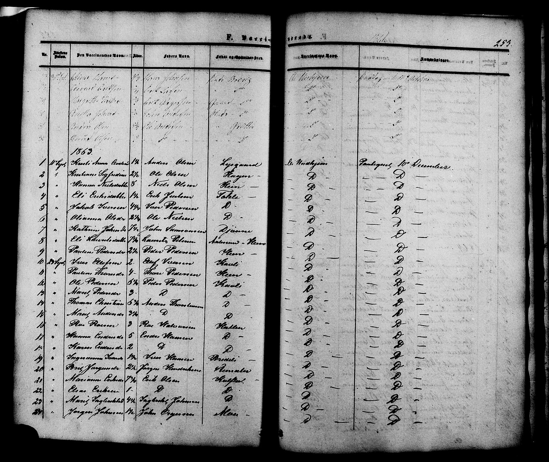 Ministerialprotokoller, klokkerbøker og fødselsregistre - Møre og Romsdal, SAT/A-1454/545/L0586: Parish register (official) no. 545A02, 1854-1877, p. 253