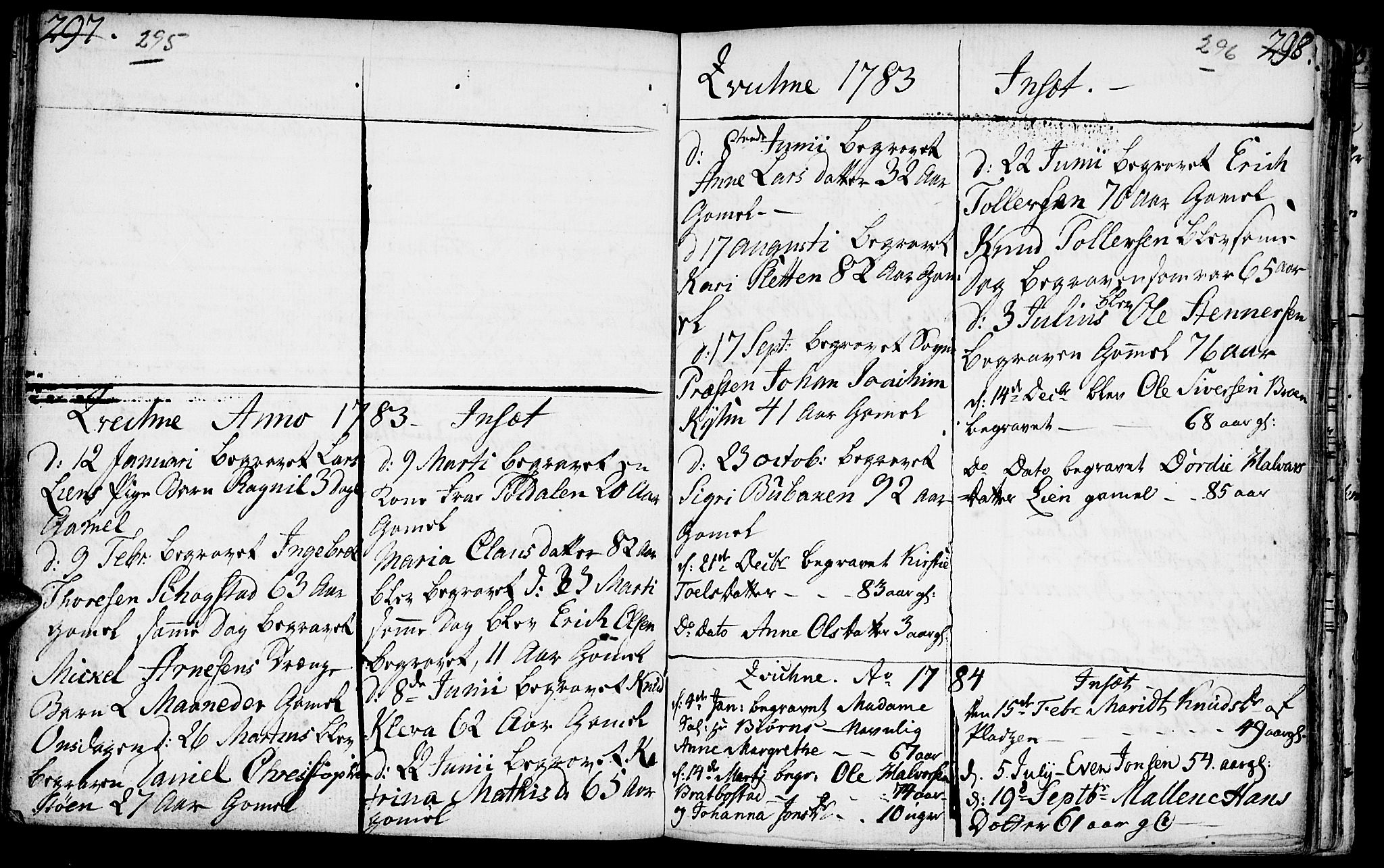 Kvikne prestekontor, SAH/PREST-064/H/Ha/Haa/L0002: Parish register (official) no. 2, 1764-1784, p. 295-296